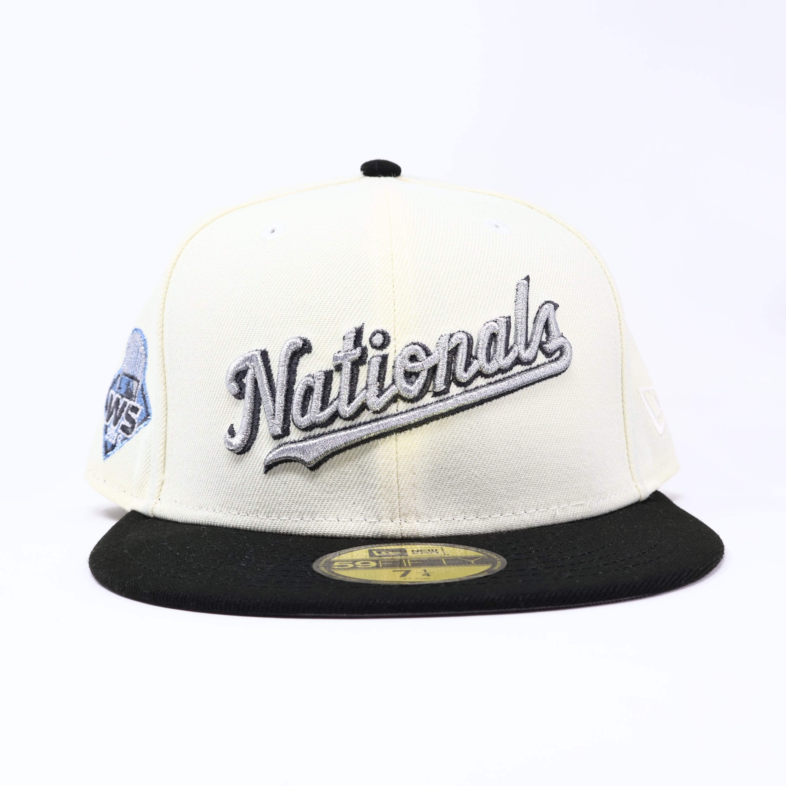 NWT 1/4 Chrome Washington Nationals 2019 World Series 59fifty New Era Fitted Hat Cap