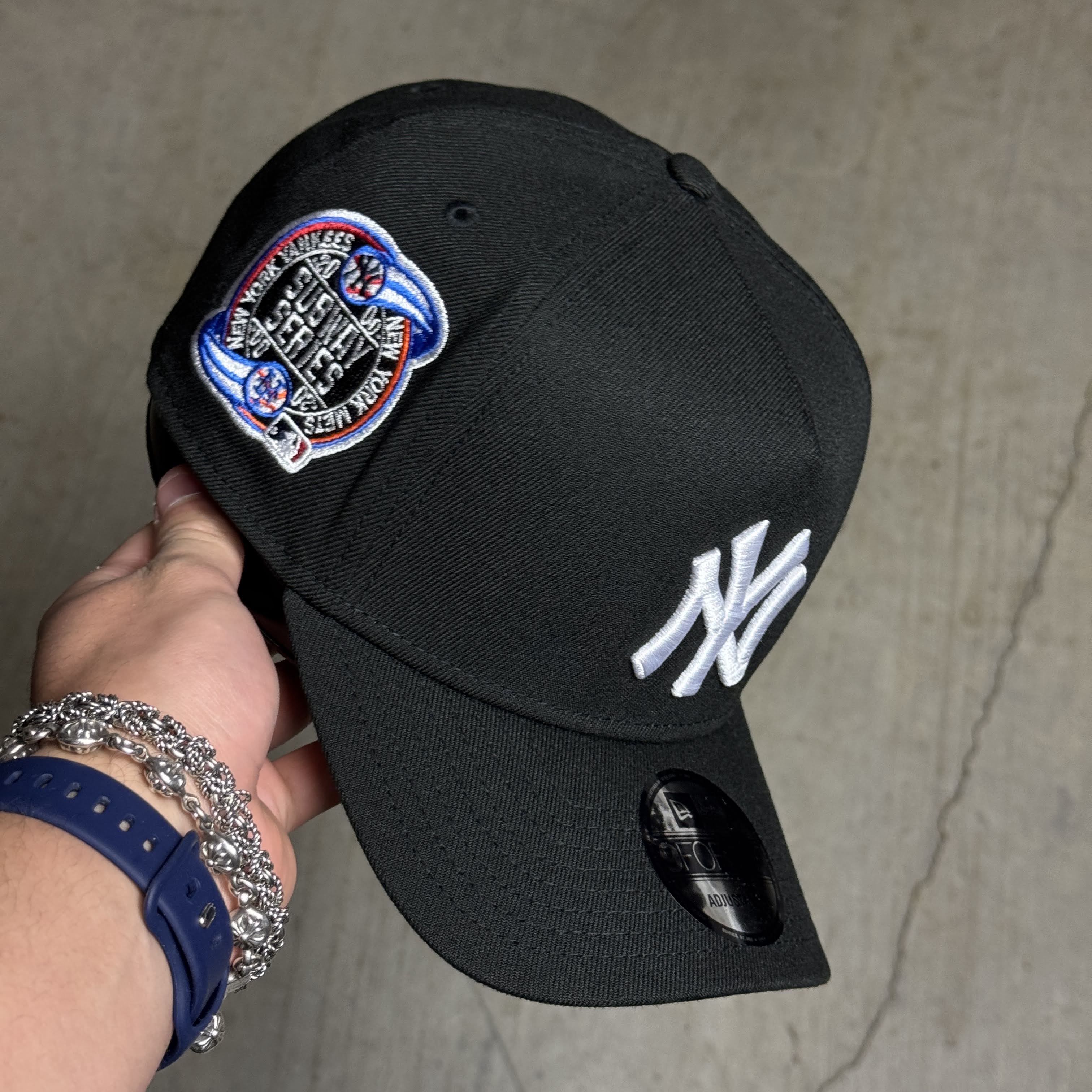Black New York Yankees Subway Series Adjustable 9Forty A-Frame New Era Cap Hat Dad
