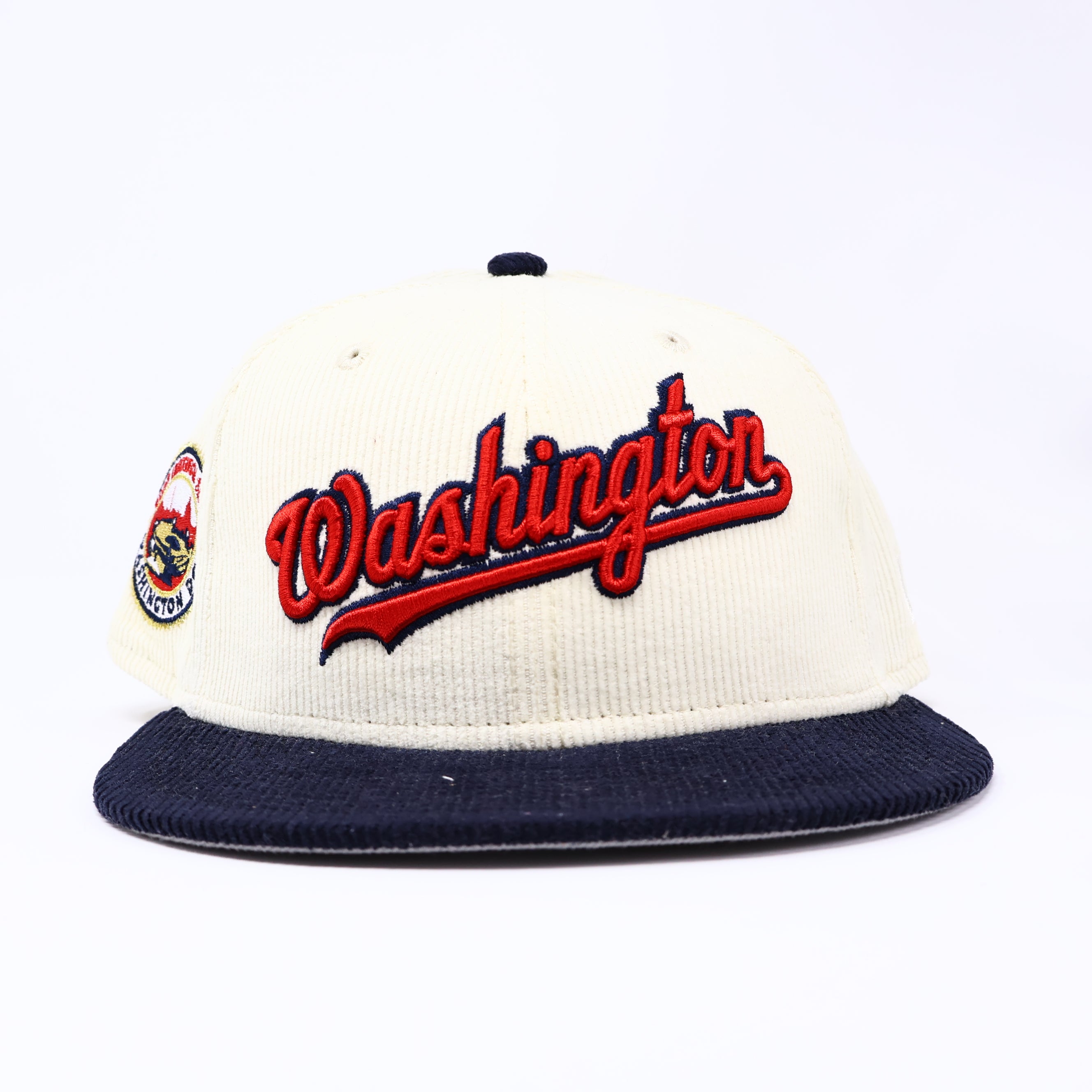 NWT 1/4 Chrome Washington Nationals 2008 Inaugural 59fifty New Era Fitted Hat Cap