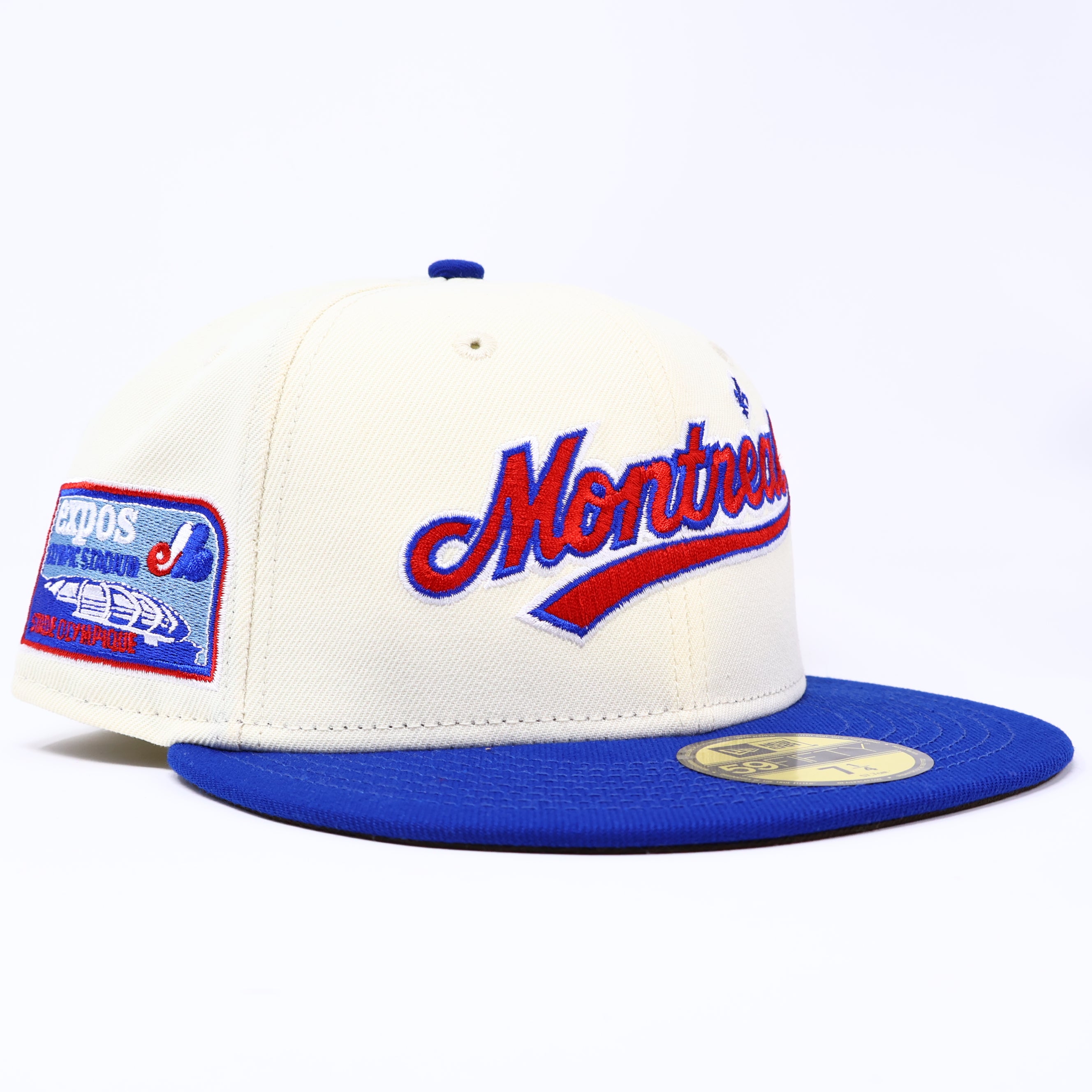 NWT 1/4 Chrome Montreal Expos Olympic Stadium 59fifty New Era Fitted Hat Cap