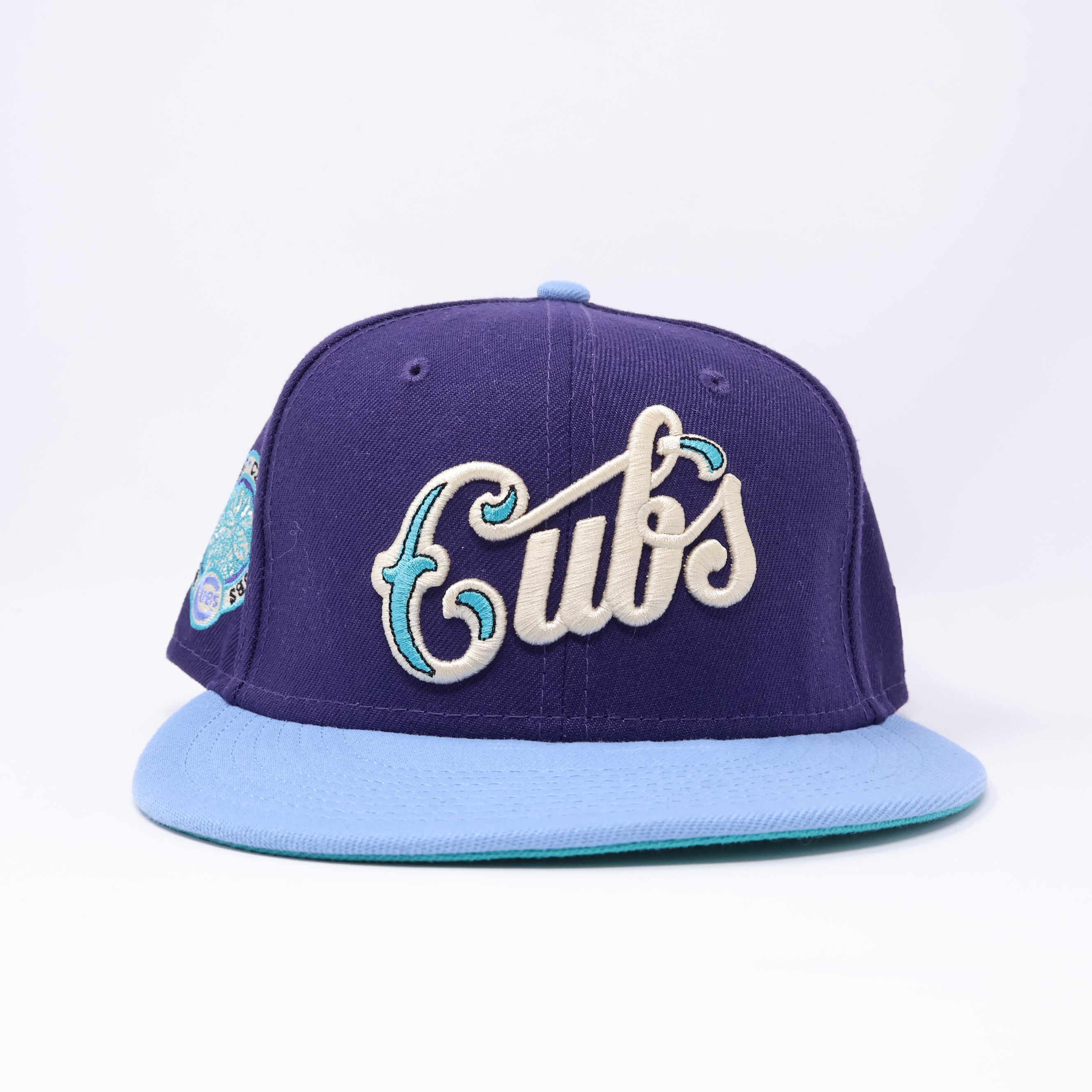 USED 1/8 Purple Chicago Cubs Wrigley Field 59fifty New Era Fitted Hat Cap