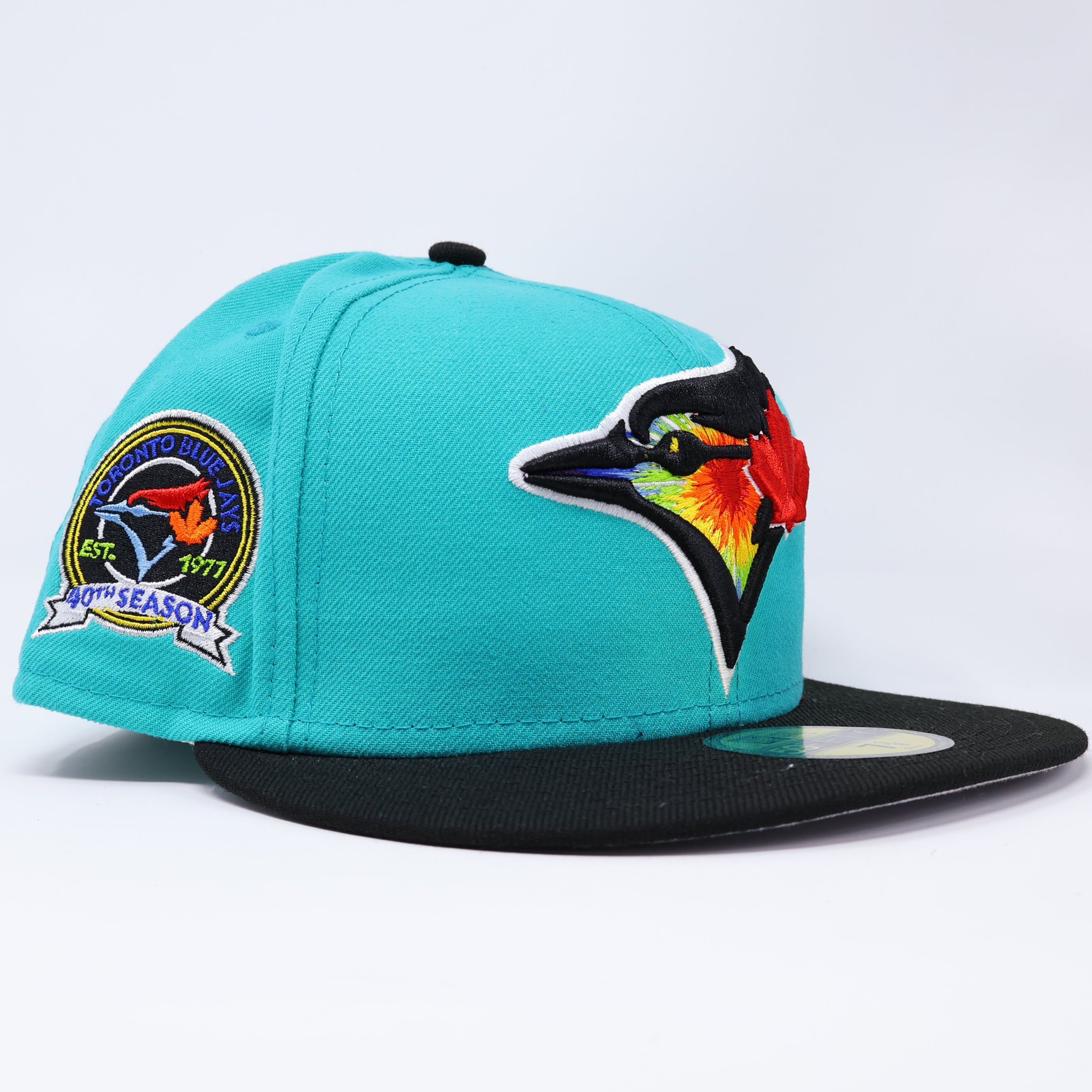 NWT Teal Toronto Blue Jays 40th Season 59fifty New Era Fitted Hat Cap