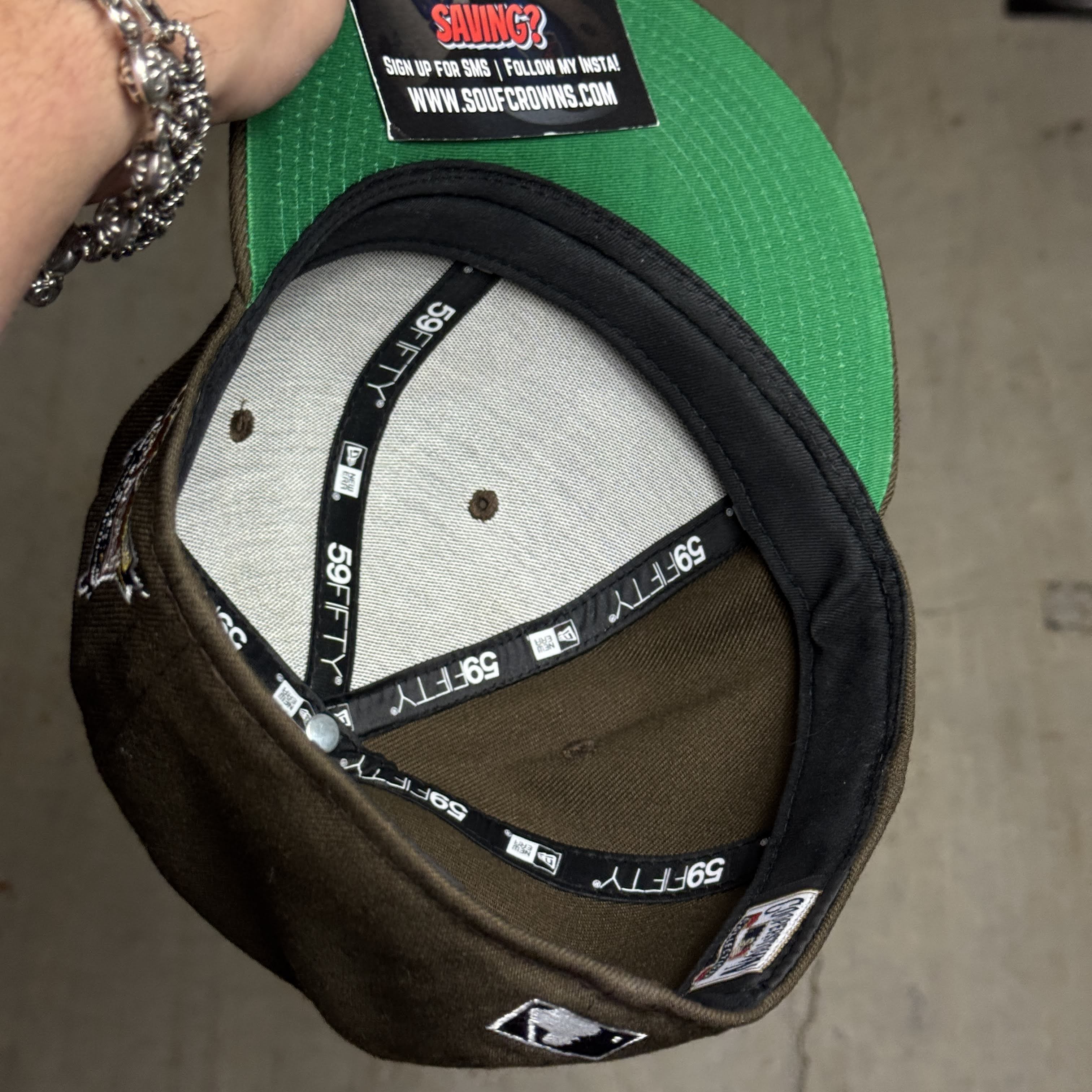 USED 3/8 Brown Chicago Cubs Wrigley Field 59fifty New Era Fitted Hat Cap