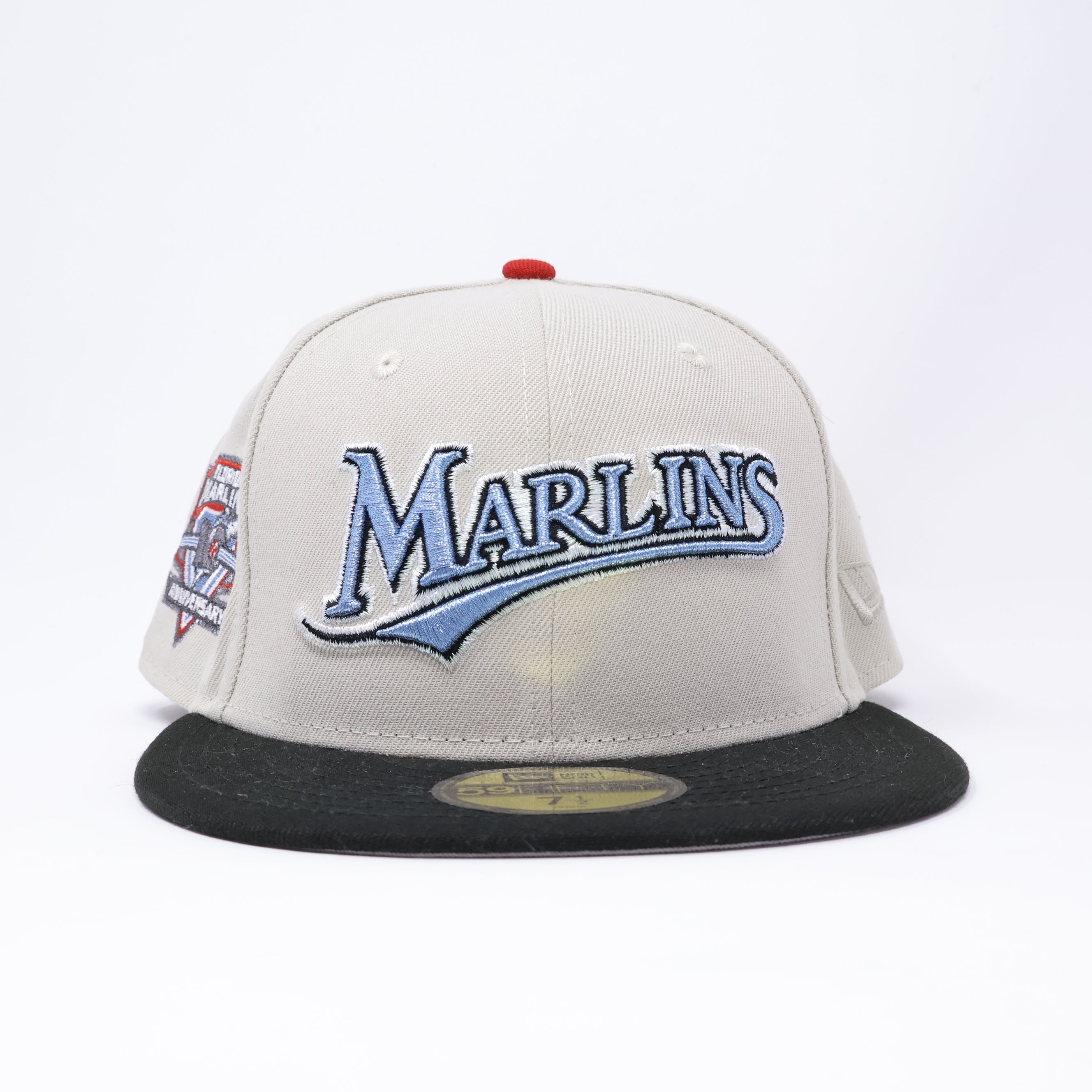 NWT 1/2 Stone Florida Marlins 10th Anniversary 59fifty New Era Fitted Hat Cap