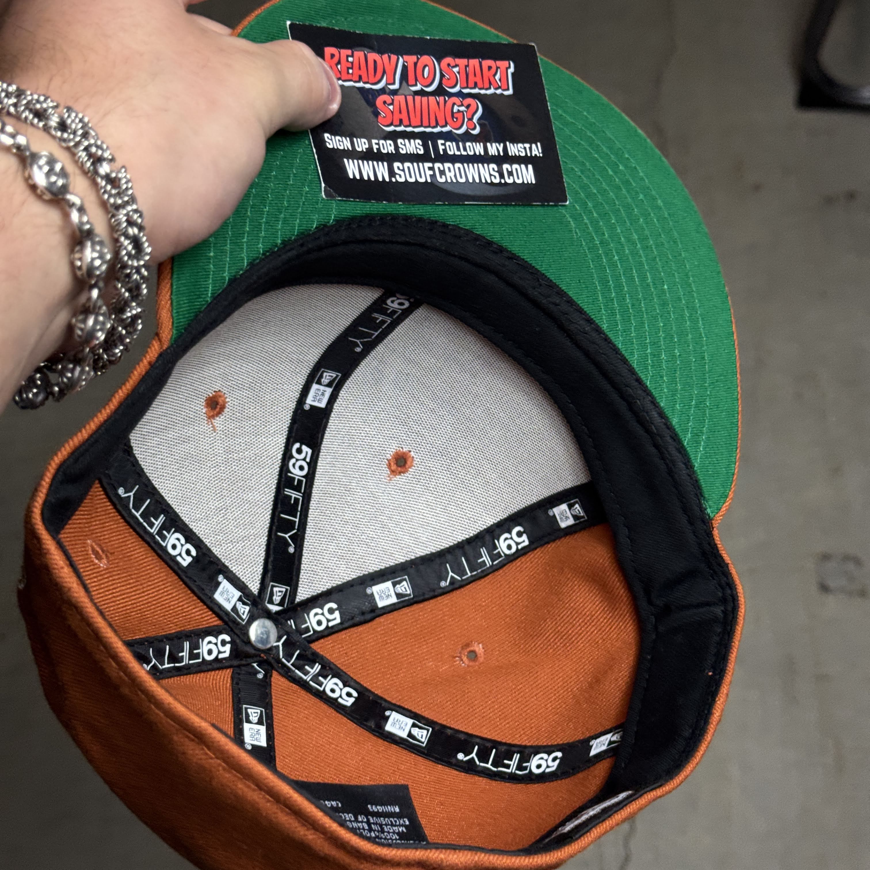USED 1/2 Orange Montreal Expos 35th Anniversary 59fifty New Era Fitted Hat Cap
