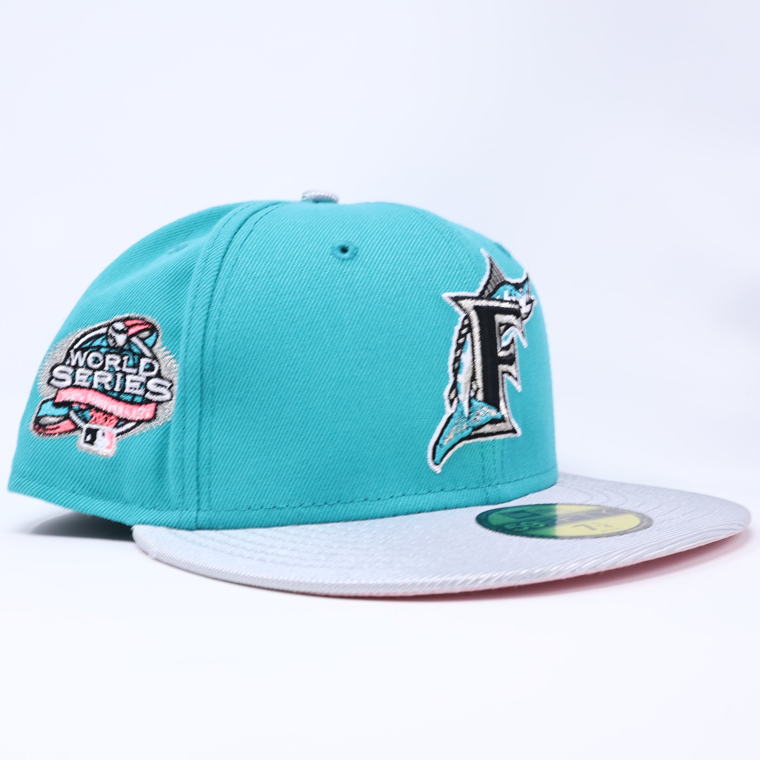NEW 1/4 Teal Florida Miami Marlins 2003 World Series 59fifty New Era Fitted Hat Cap