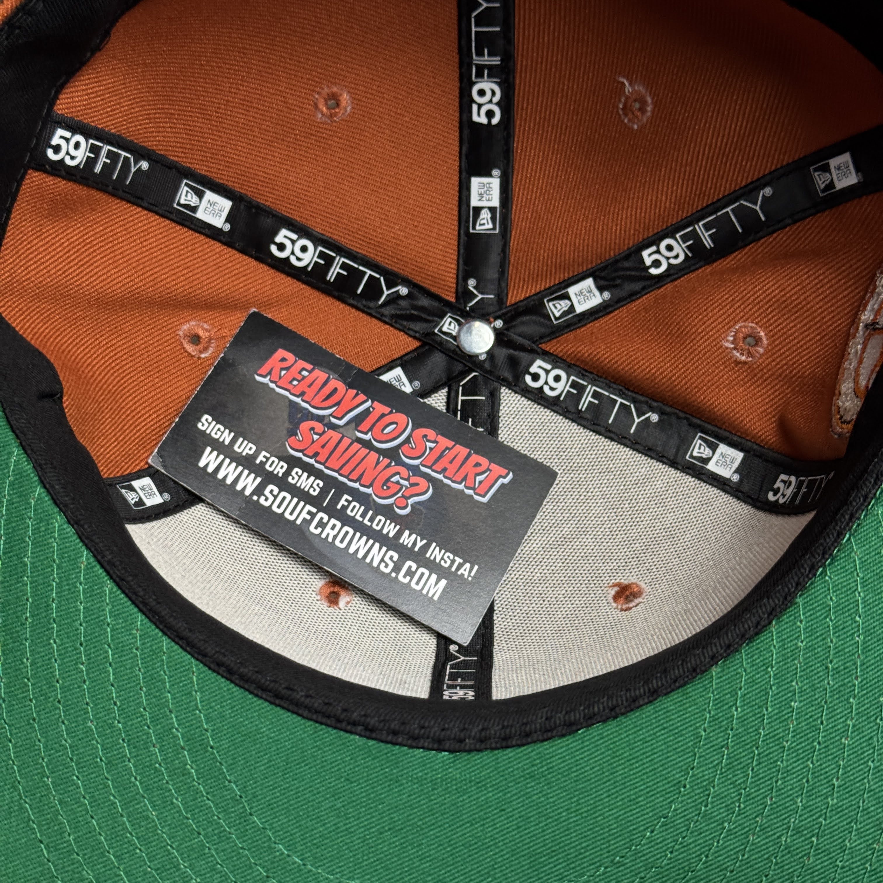 NWT 1/2 Orange Detroit Tigers Michigan Trumbull 59fifty New Era Fitted Hat Cap
