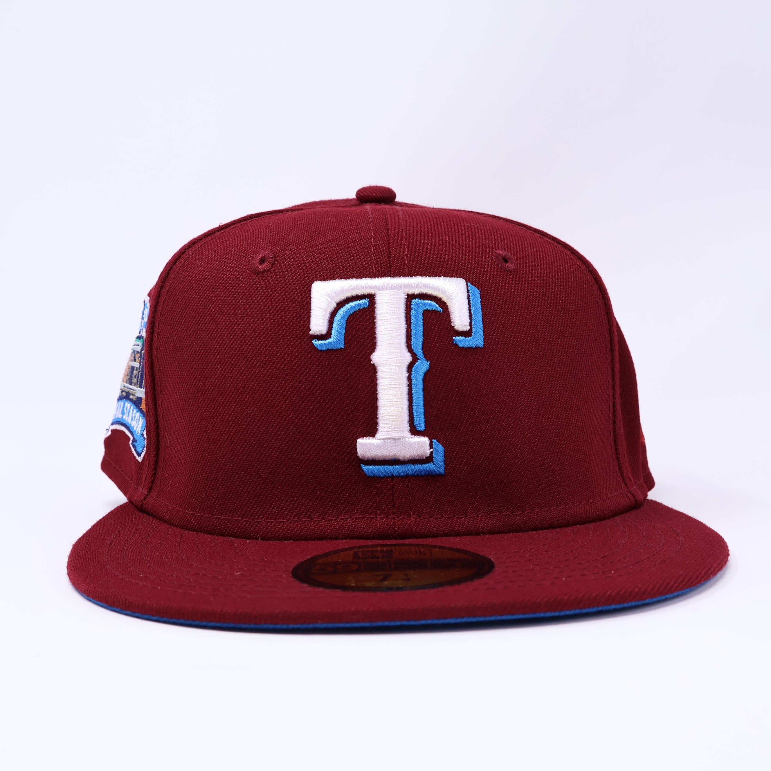 NWT 1/4 Maroon Dallas Texas Rangers Final Season 59fifty New Era Fitted Hat Cap