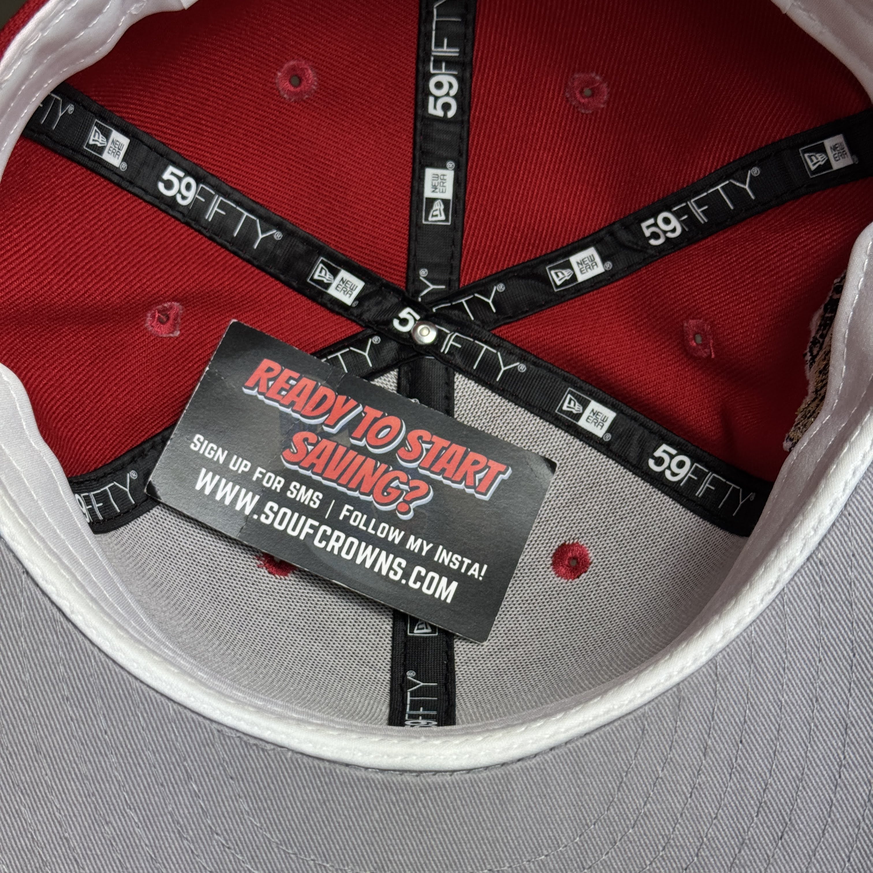 USED 1/2 Red Atlanta Braves 1995 World Series 59fifty New Era Fitted Hat Cap