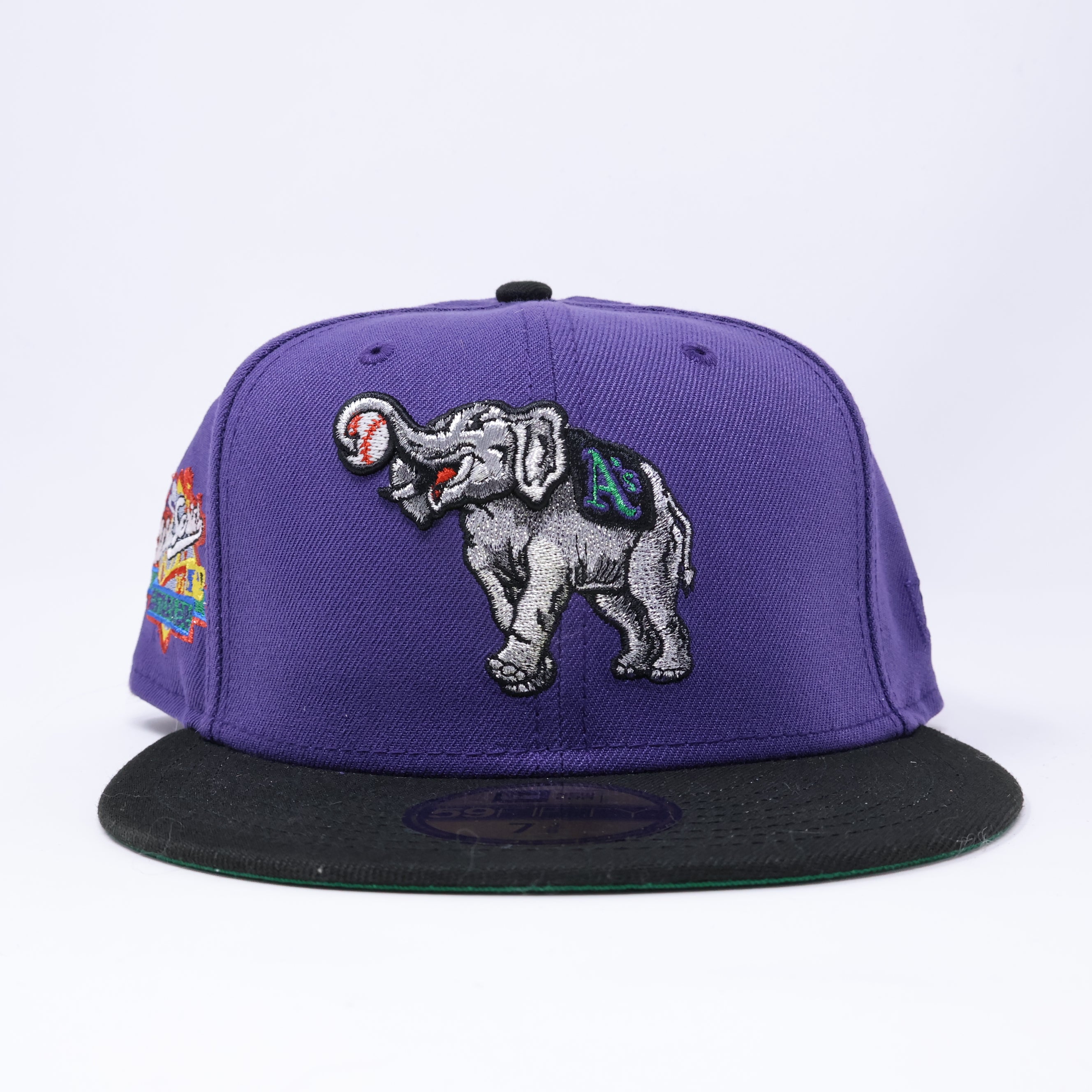 NWT 3/8 Purple Oakland Athletics 1989 World Series 59fifty New Era Fitted Hat Cap