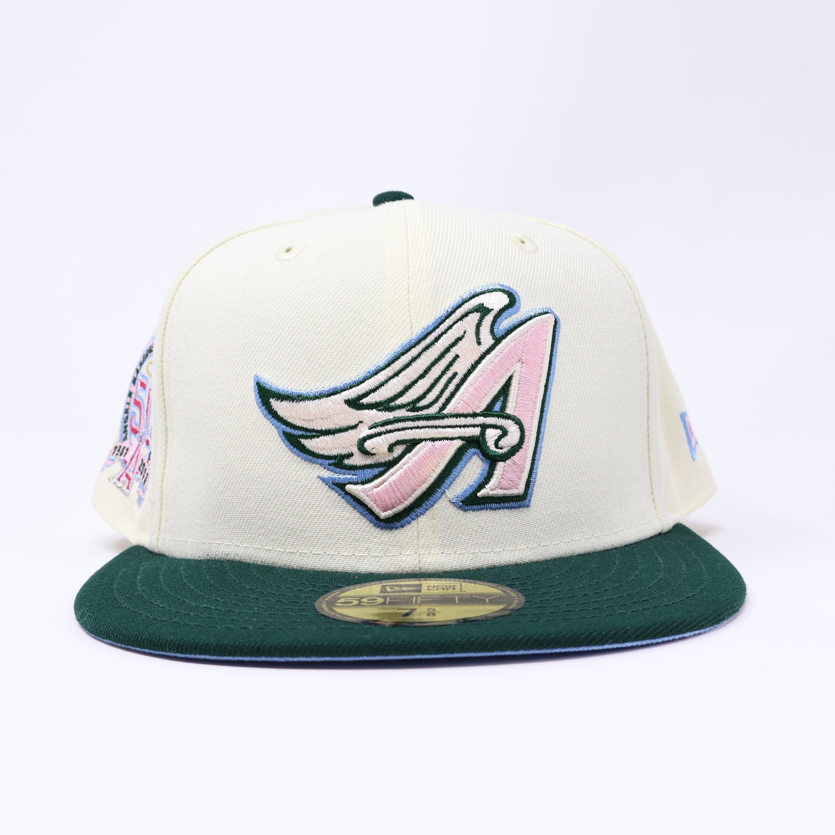 NWT 5/8 Chrome Los Angeles Angels 50th Anniversary 59fifty New Era Fitted Hat Cap