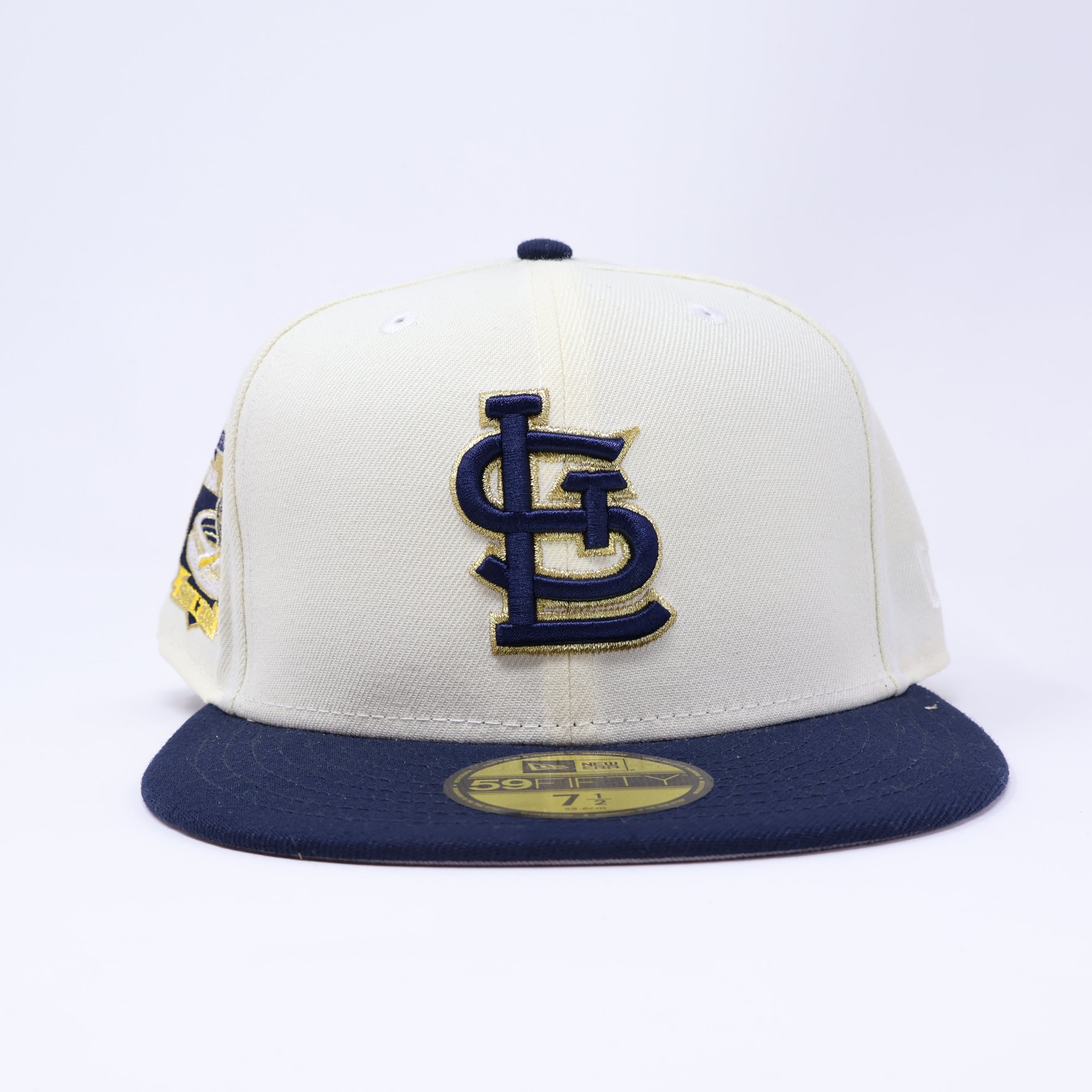 NEW 1/2 Chrome St. Louis Cardinals Busch Stadium 59fifty New Era Fitted Hat Cap