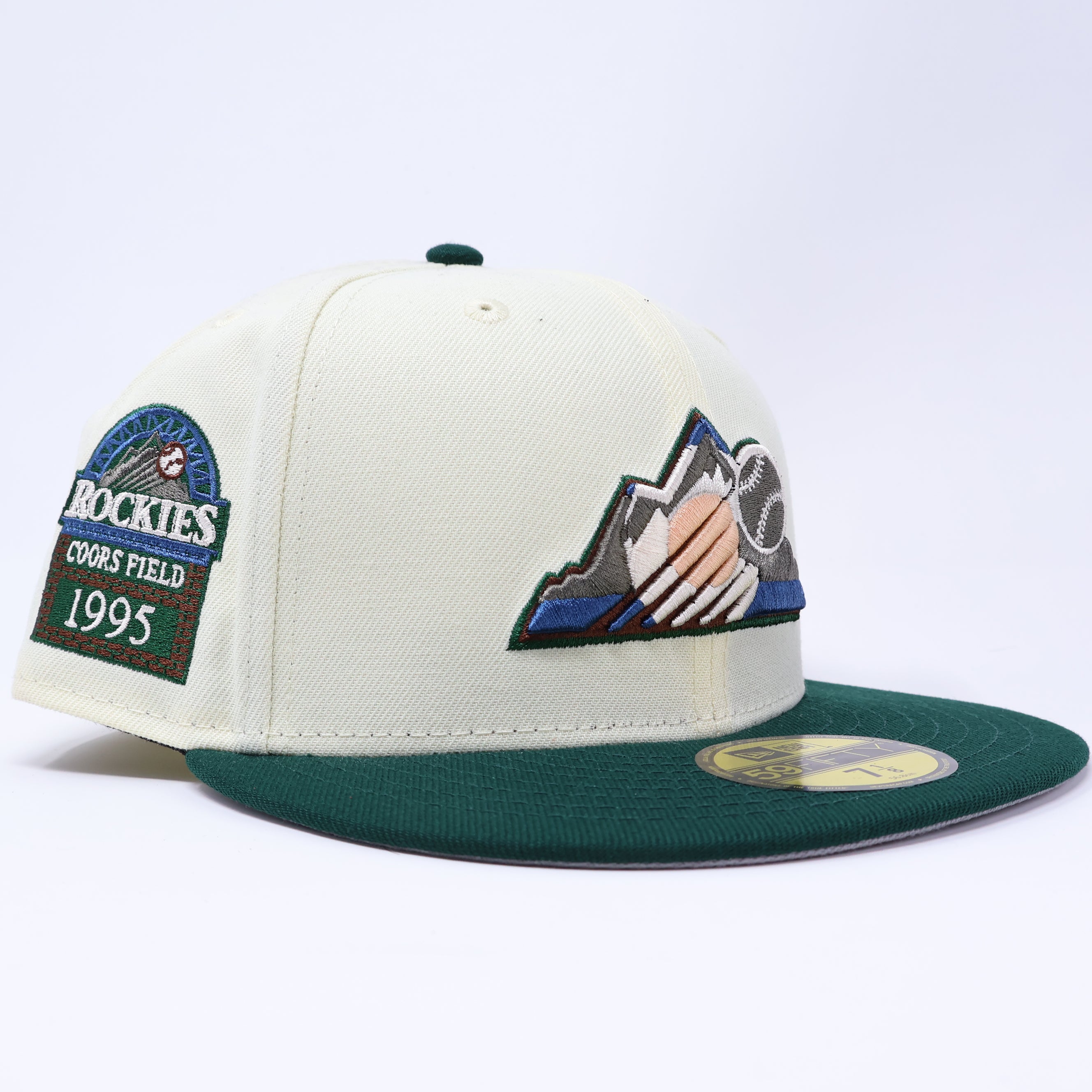 NWT 1/8 Chrome Colorado Rockies 1995 Coors Field 59fifty New Era Fitted Hat Cap
