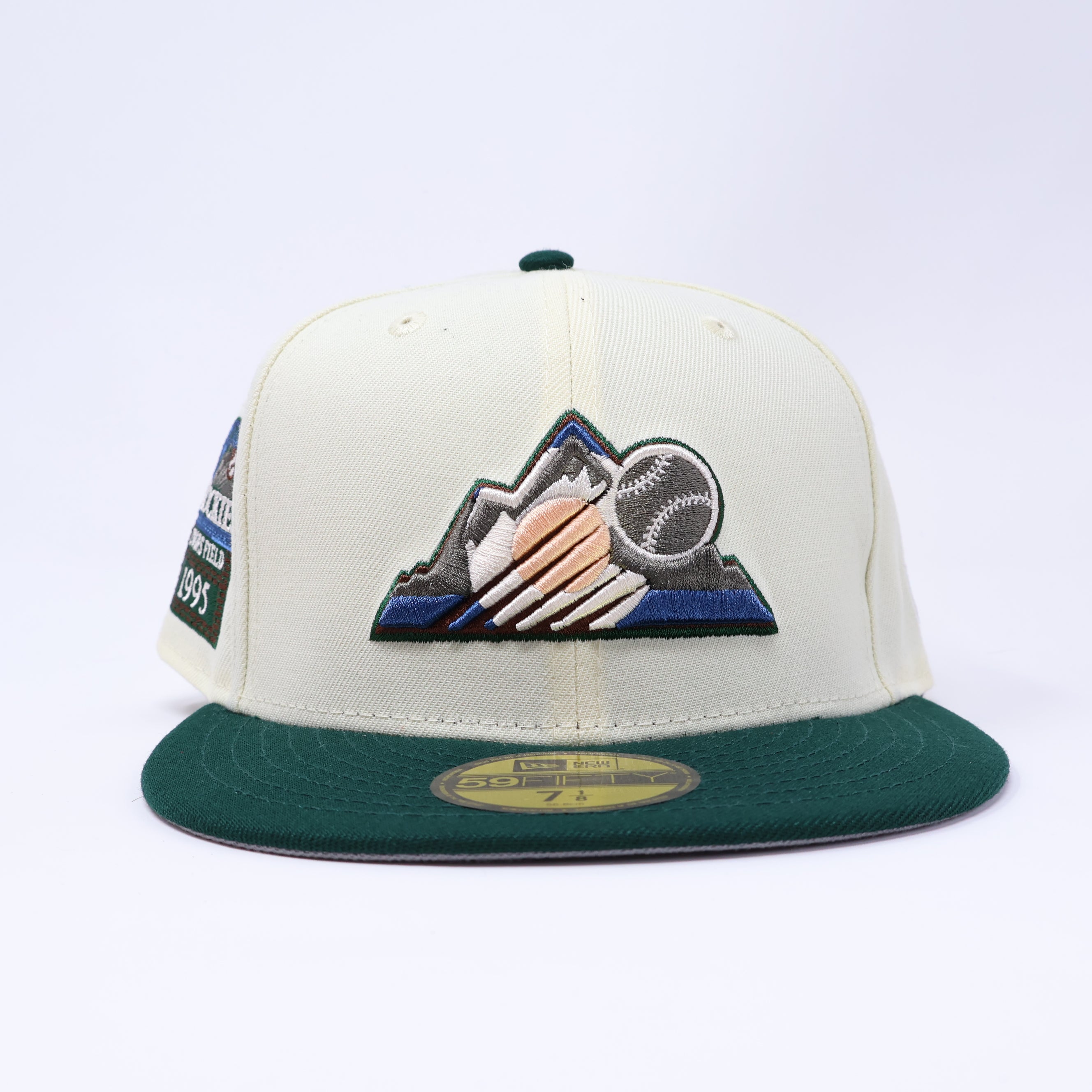 NWT 1/8 Chrome Colorado Rockies 1995 Coors Field 59fifty New Era Fitted Hat Cap