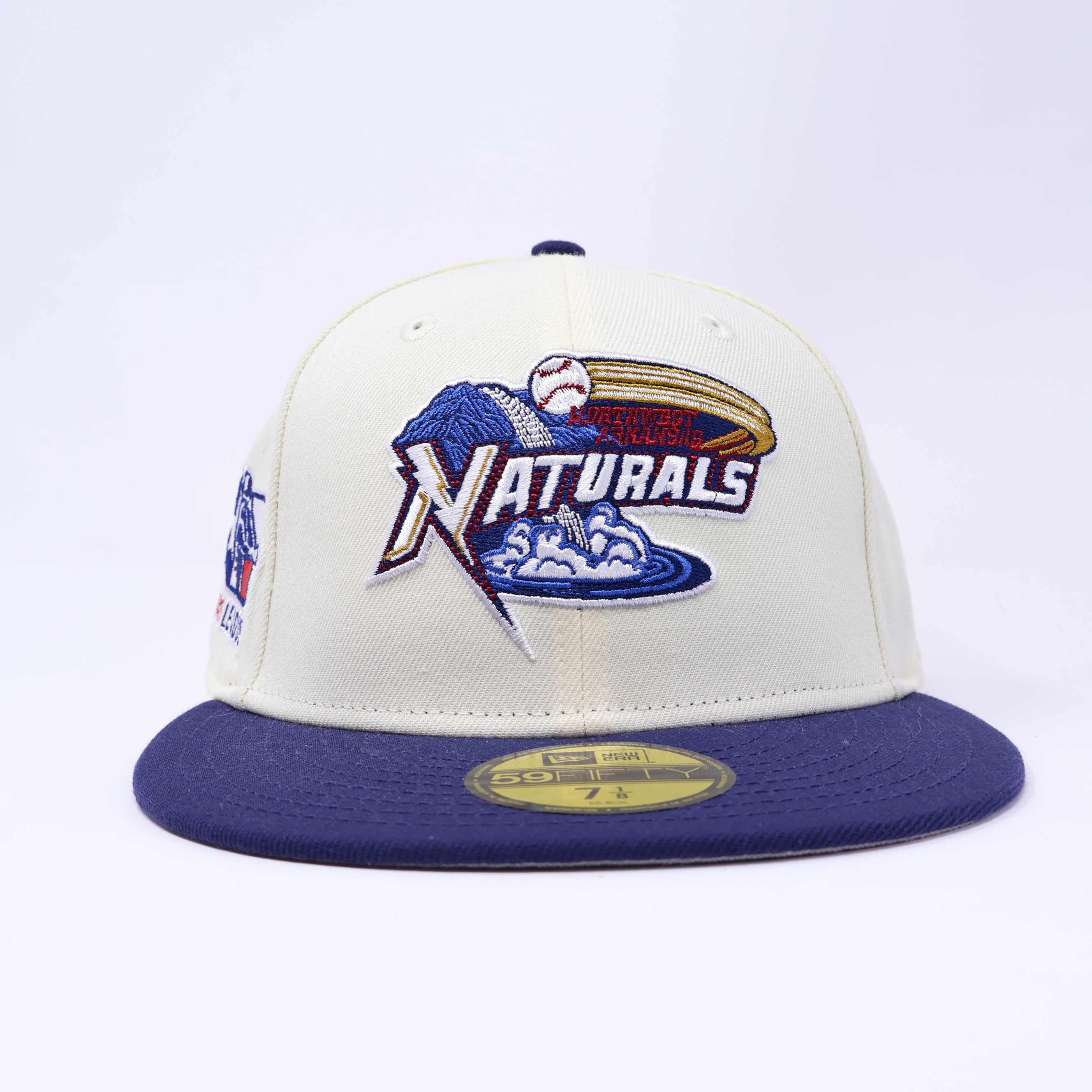 NWT 1/8 Chrome Northwest Arkansas Naturals Texas Minor League 59fifty New Era Fitted Hat Cap