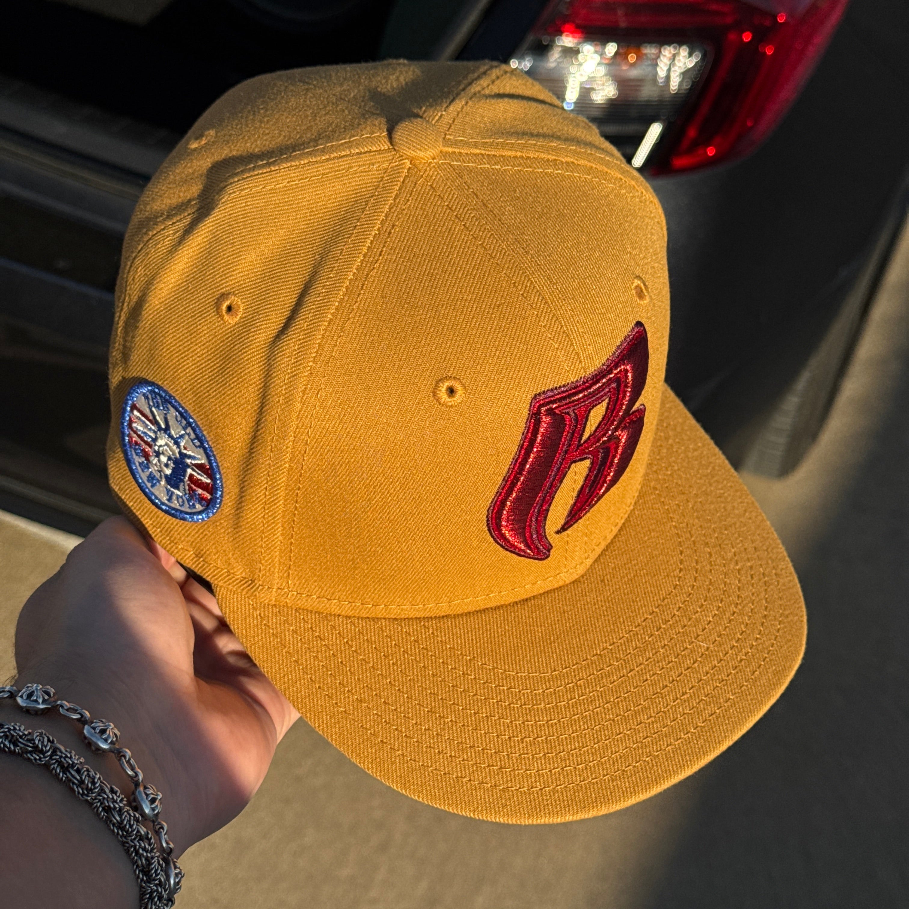 USED 1/8 Khaki Ruff Ryders The Old New York Yonkers Minor League 59fifty New Era Fitted Hat Cap