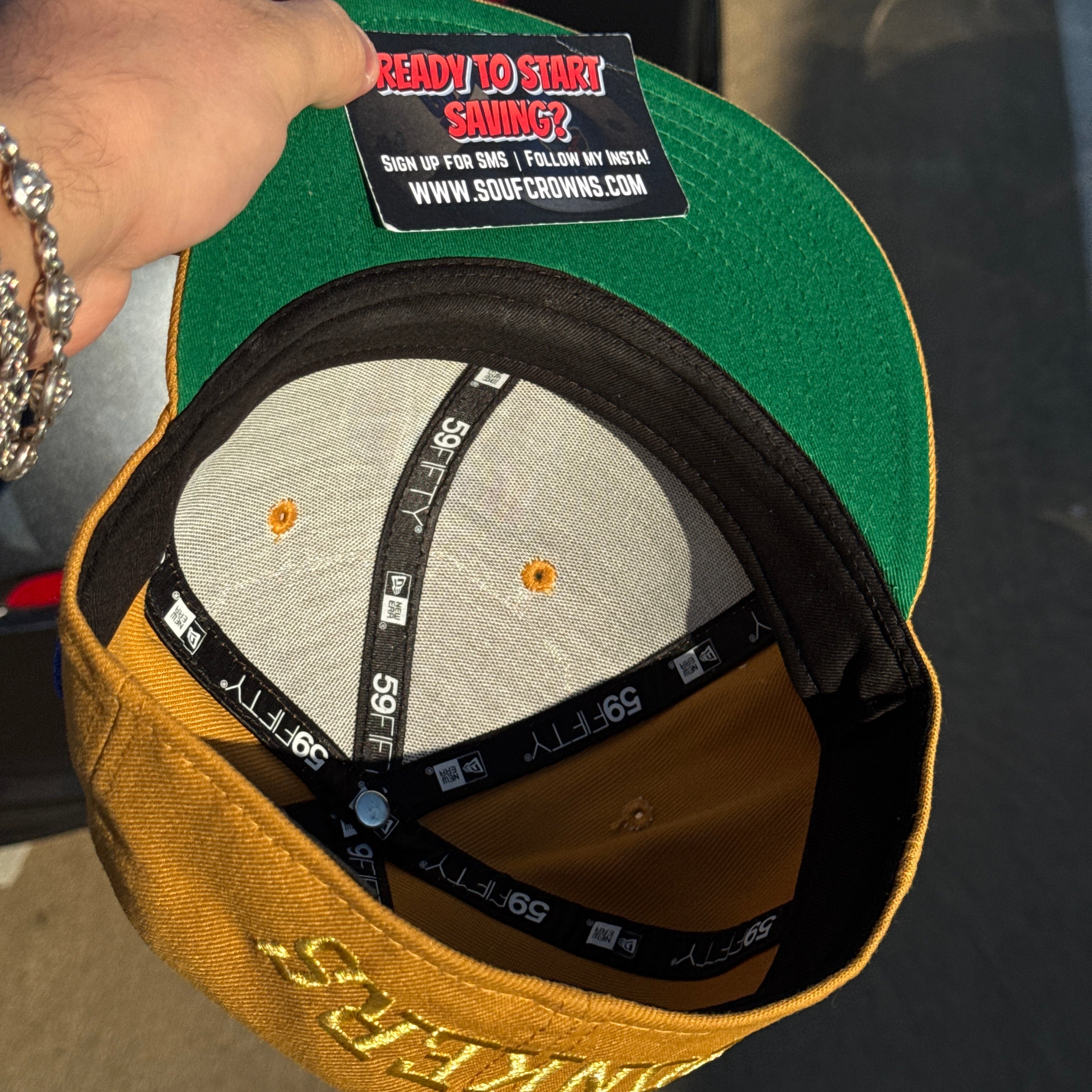 USED 1/8 Khaki Ruff Ryders The Old New York Yonkers Minor League 59fifty New Era Fitted Hat Cap