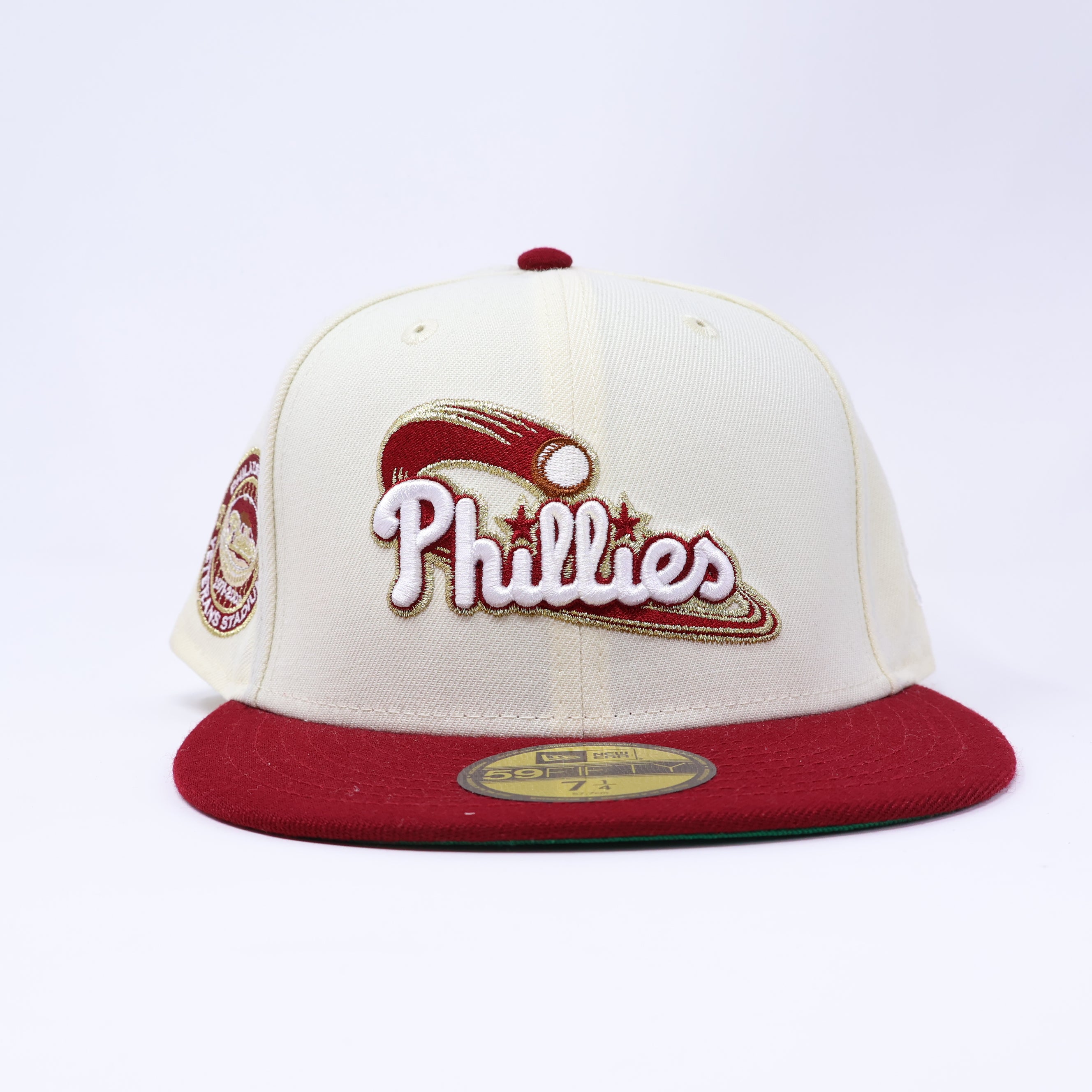 NEW 1/4 Chrome Philadelphia Phillies Veterans Stadium 59fifty New Era Fitted Hat Cap