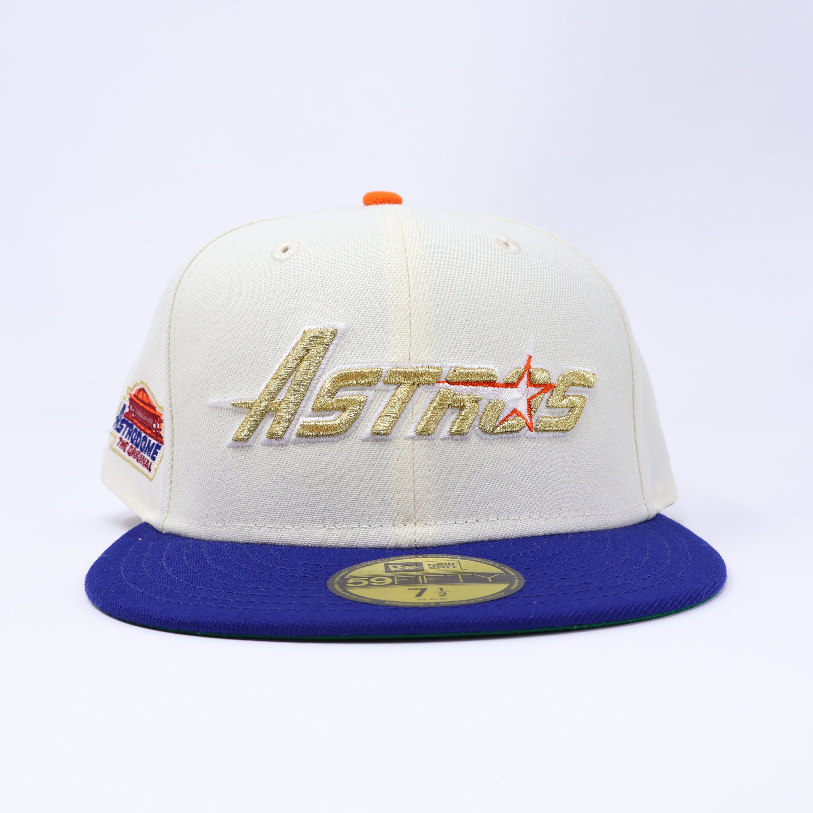NWT 1/2 Chrome Houston Astros The Astrodome 59fifty New Era Fitted Hat Cap