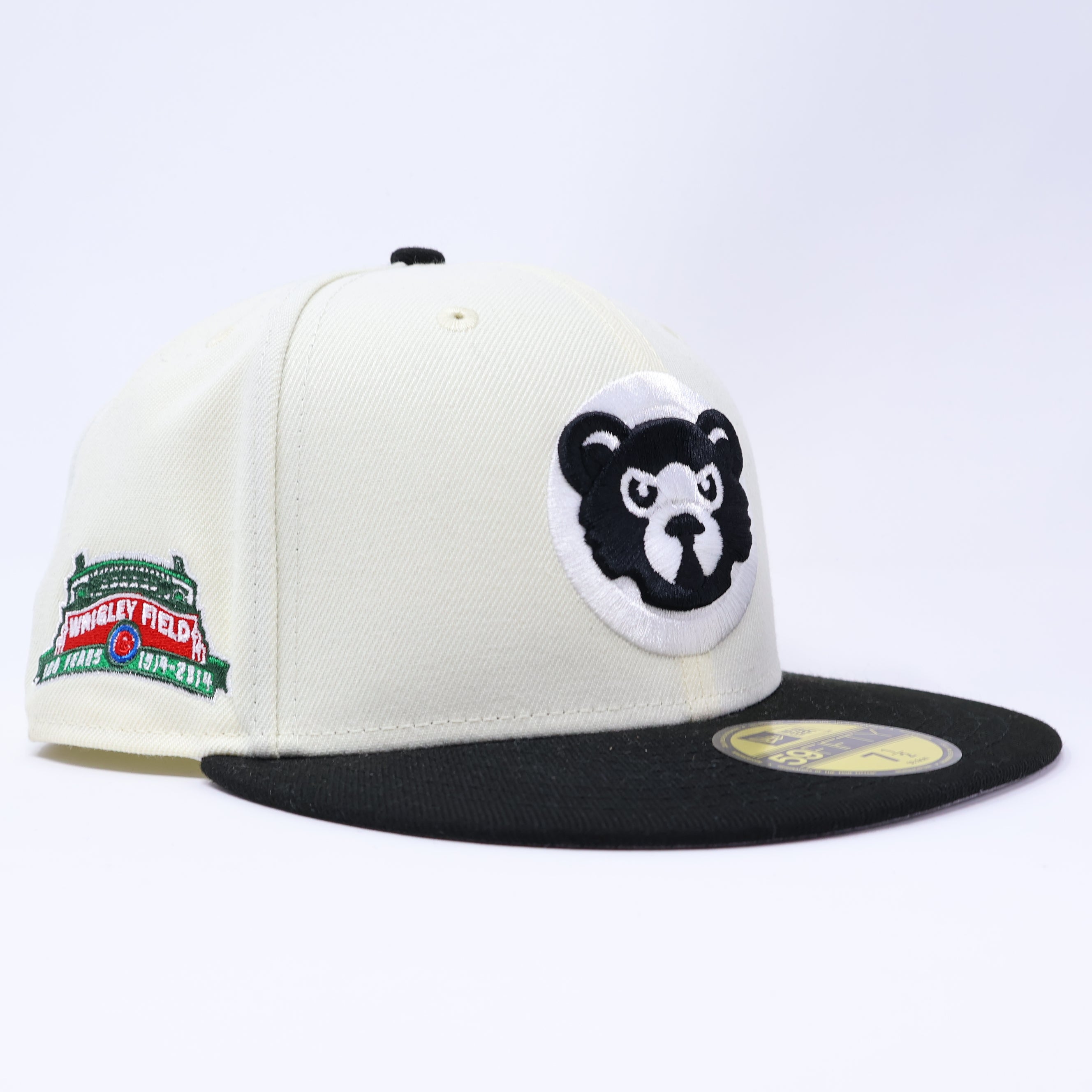NWT 1/2 Chrome Chicago Cubs Wrigley Field 59fifty New Era Fitted Hat Cap