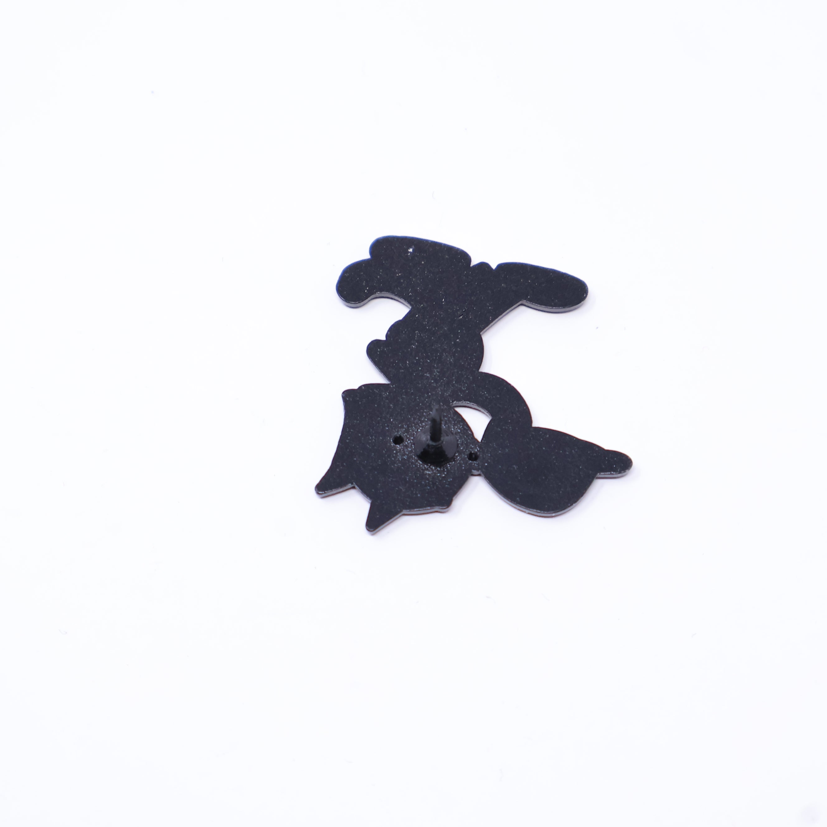 Black Cartoon Cat LA Hat Graphic Pin