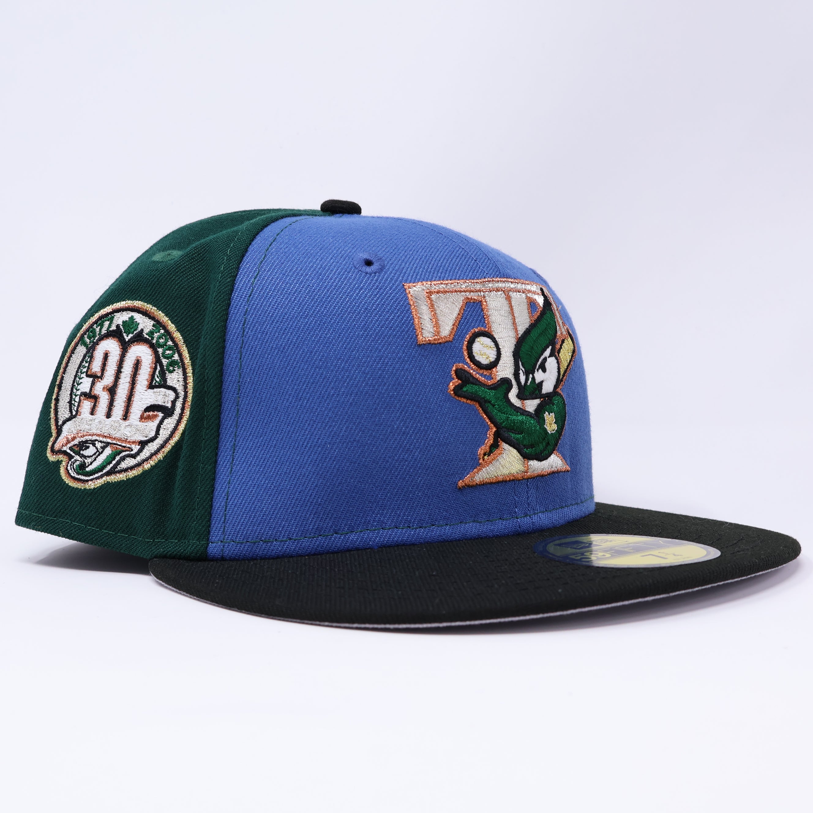 NWT 1/4 Multicolor Toronto Blue Jays 30th Season 59fifty New Era Fitted Hat Cap