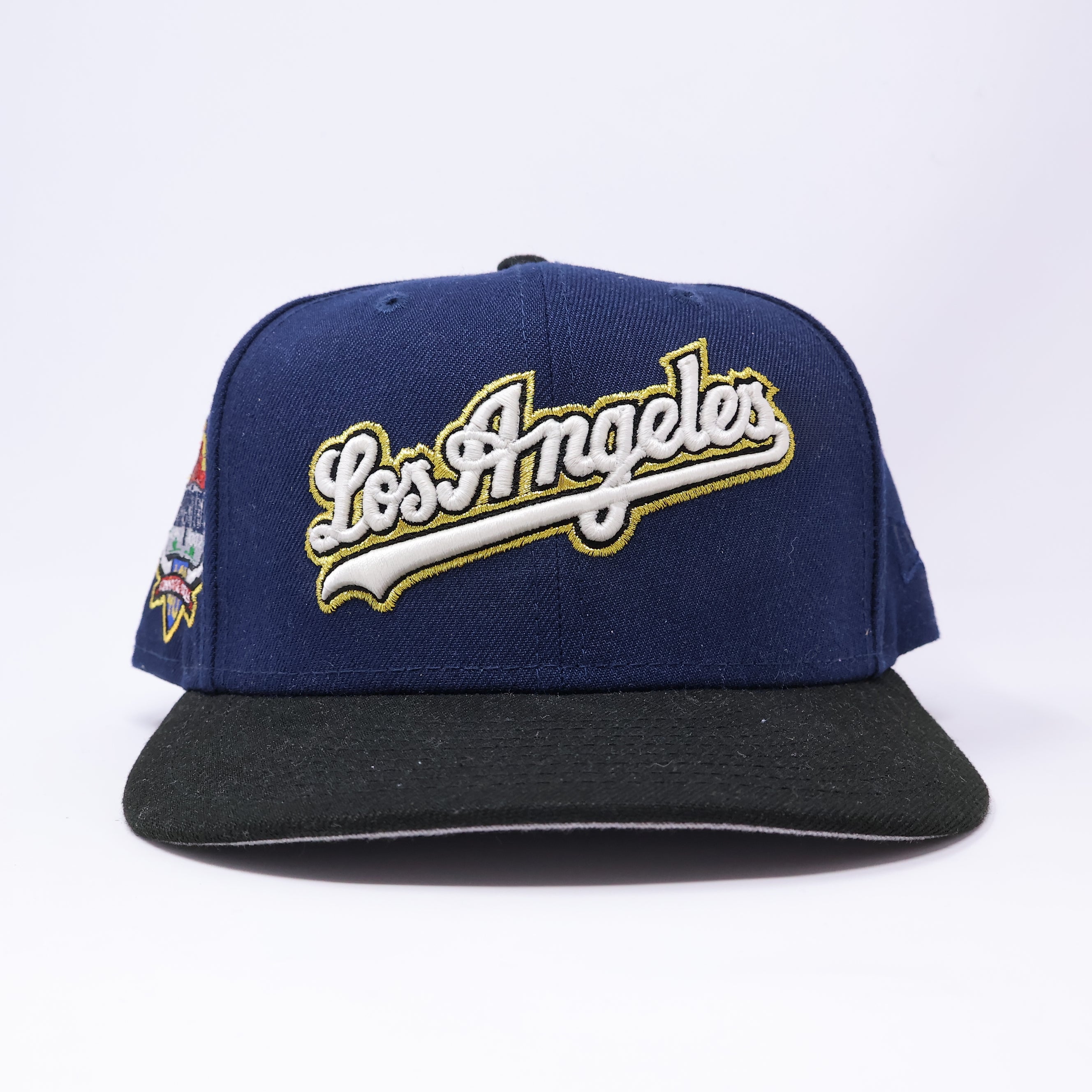 USED 3/4 Navy Los Angeles Dodgers 40th Anniversary 59fifty New Era Fitted Hat Cap