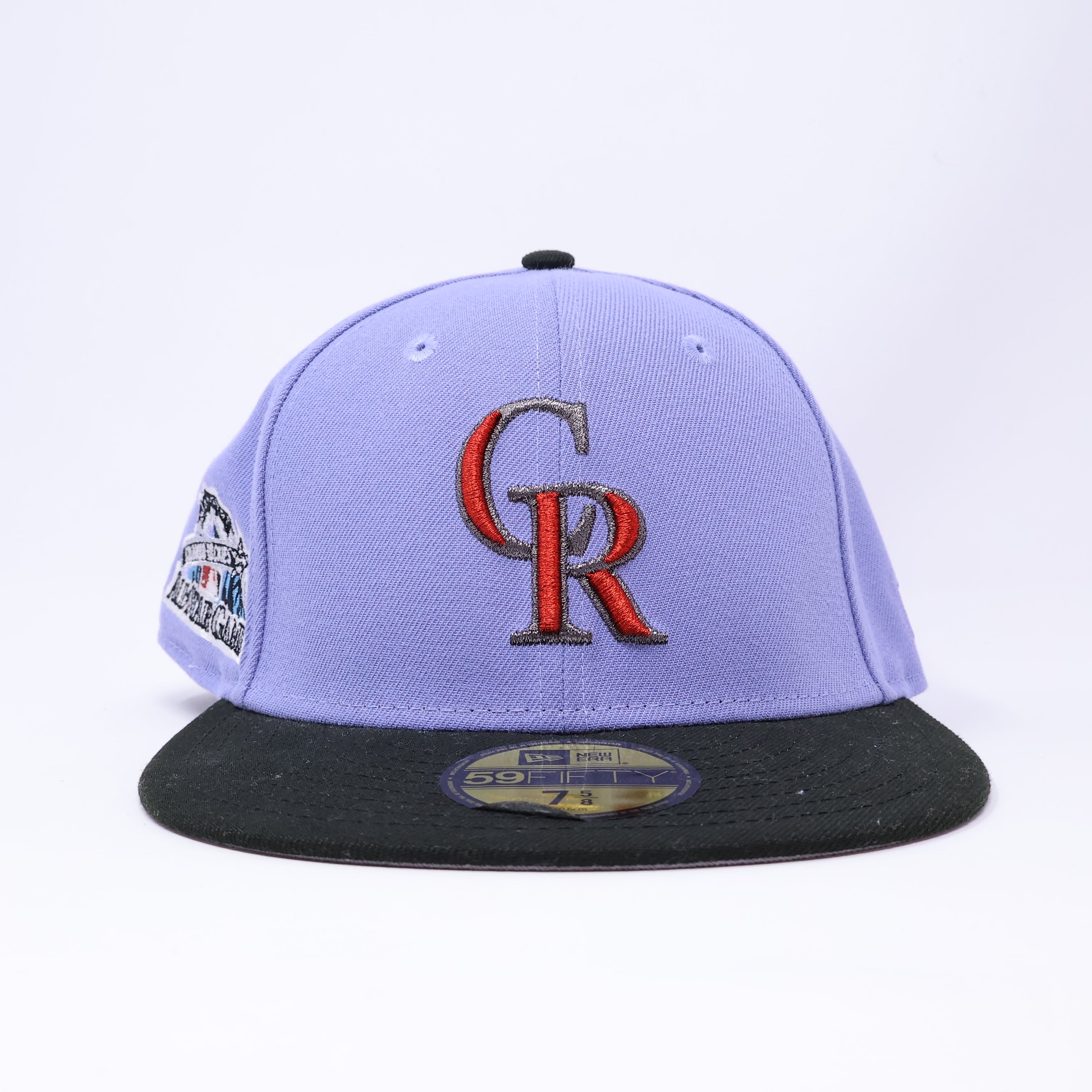NWT 5/8 Lavender Colorado Rockies 1998 All-Star Game 59fifty New Era Fitted Hat Cap