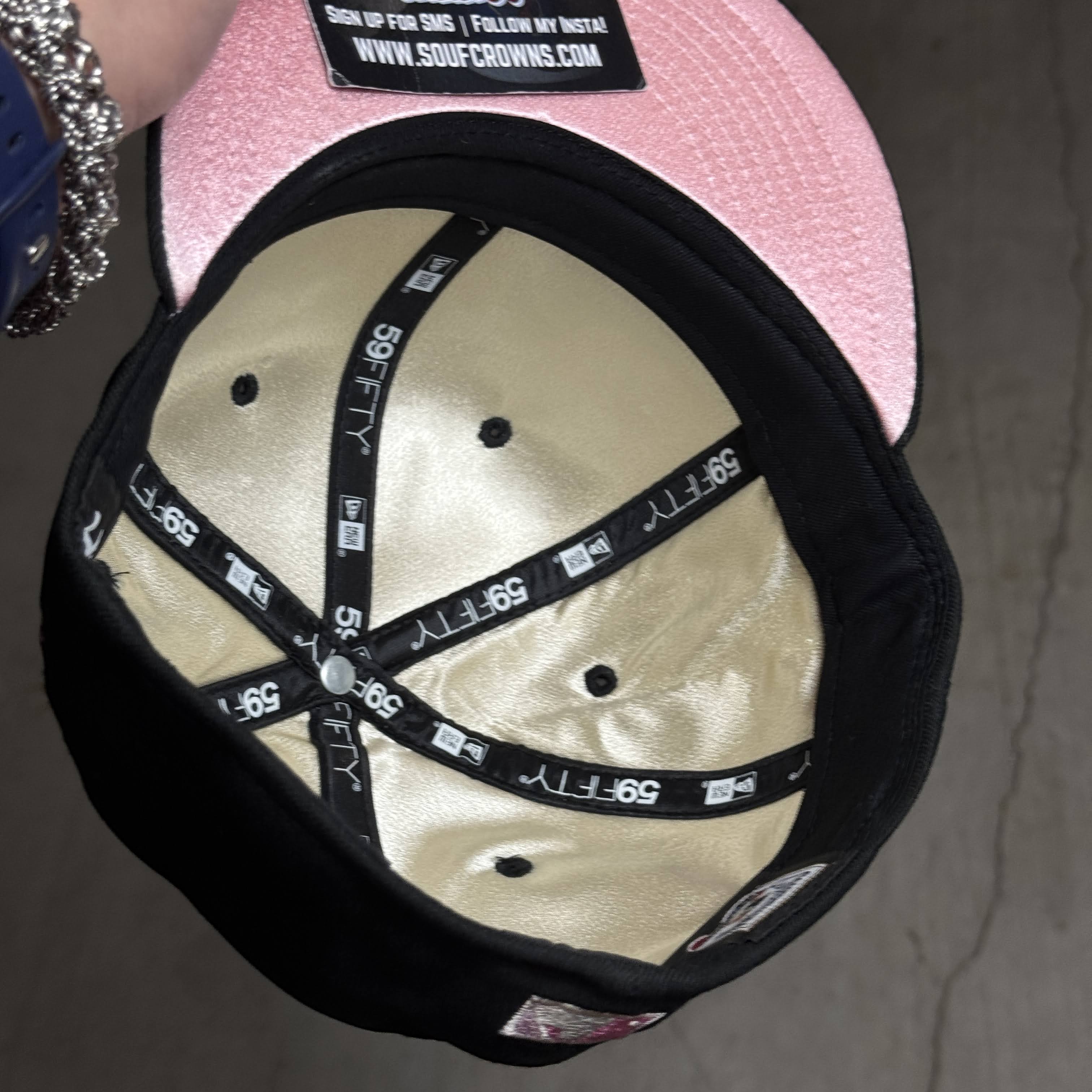 USED 5/8 Black Atlanta Braves 1876 Jersey Patch 59fifty New Era Fitted Hat Cap