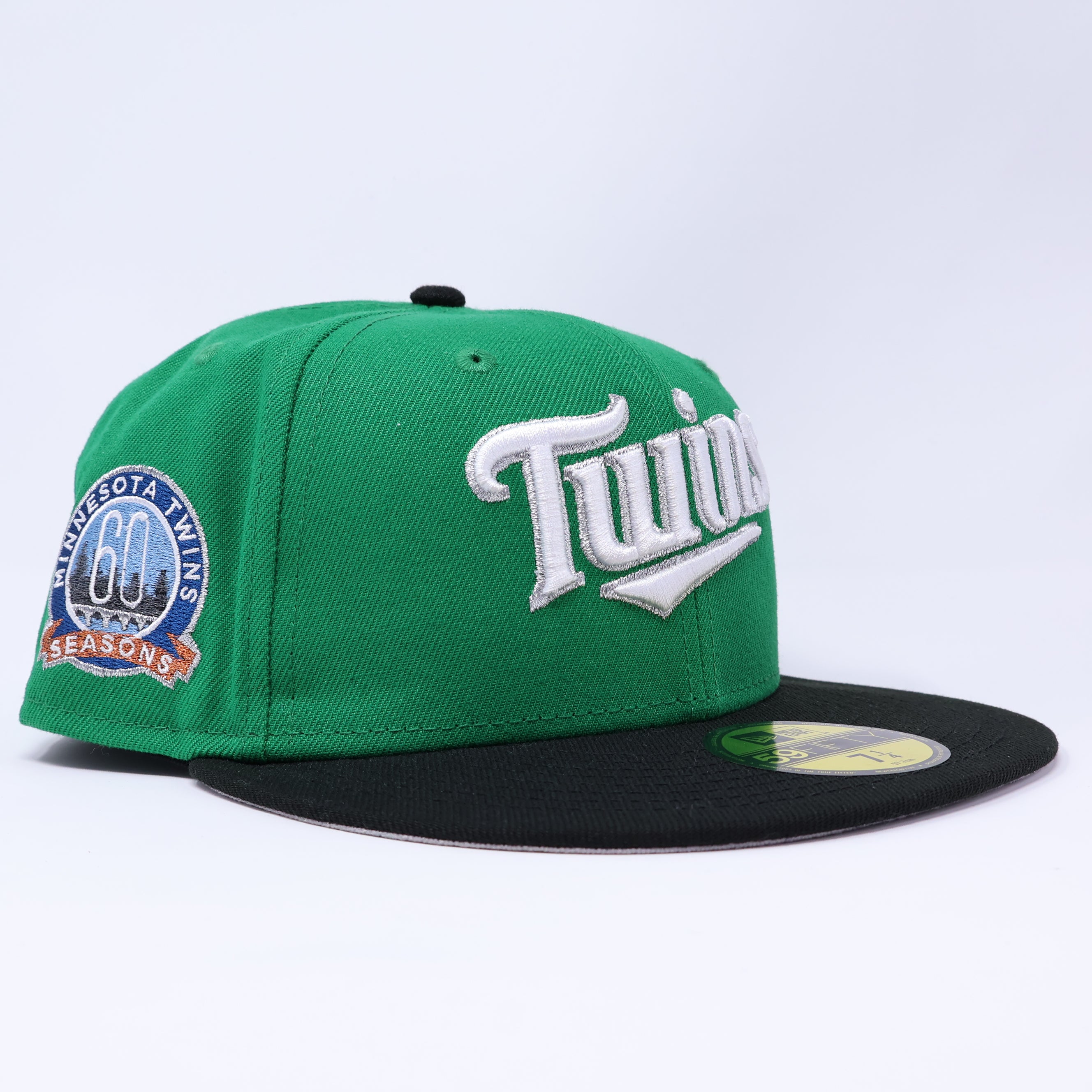 NWT 1/4 Green Minnesota Twins 60 Seasons 59fifty New Era Fitted Hat Cap