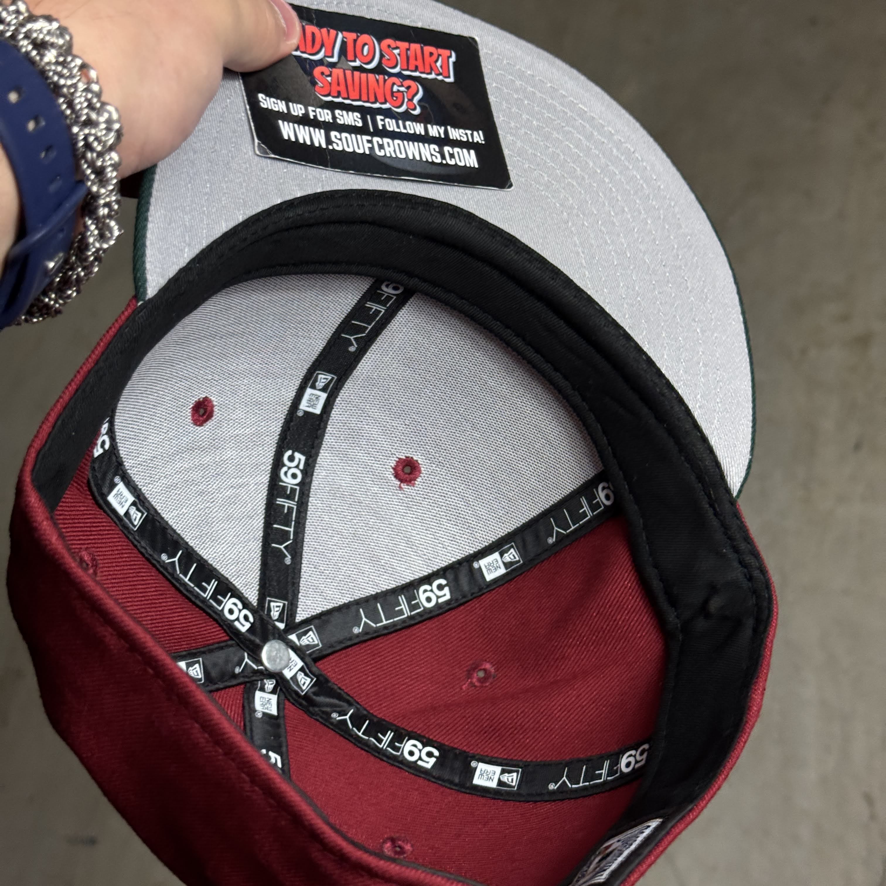 USED 5/8 Maroon Pittsburgh Pirates World Series 59fifty New Era Fitted Hat Cap