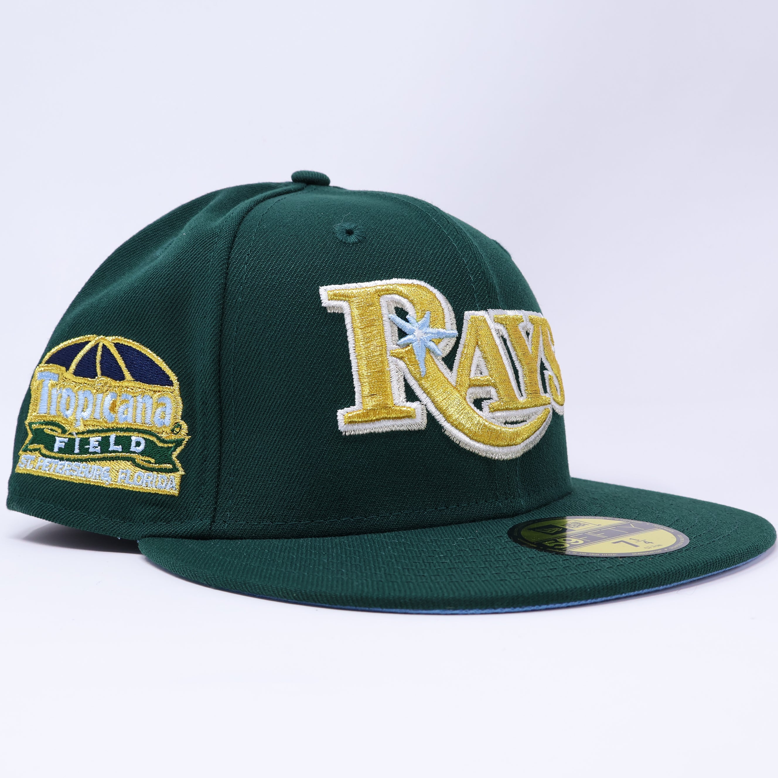 NWT 1/4 Green Tampa Bay Devil Rays Tropicana Field 59fifty New Era Fitted Hat Cap