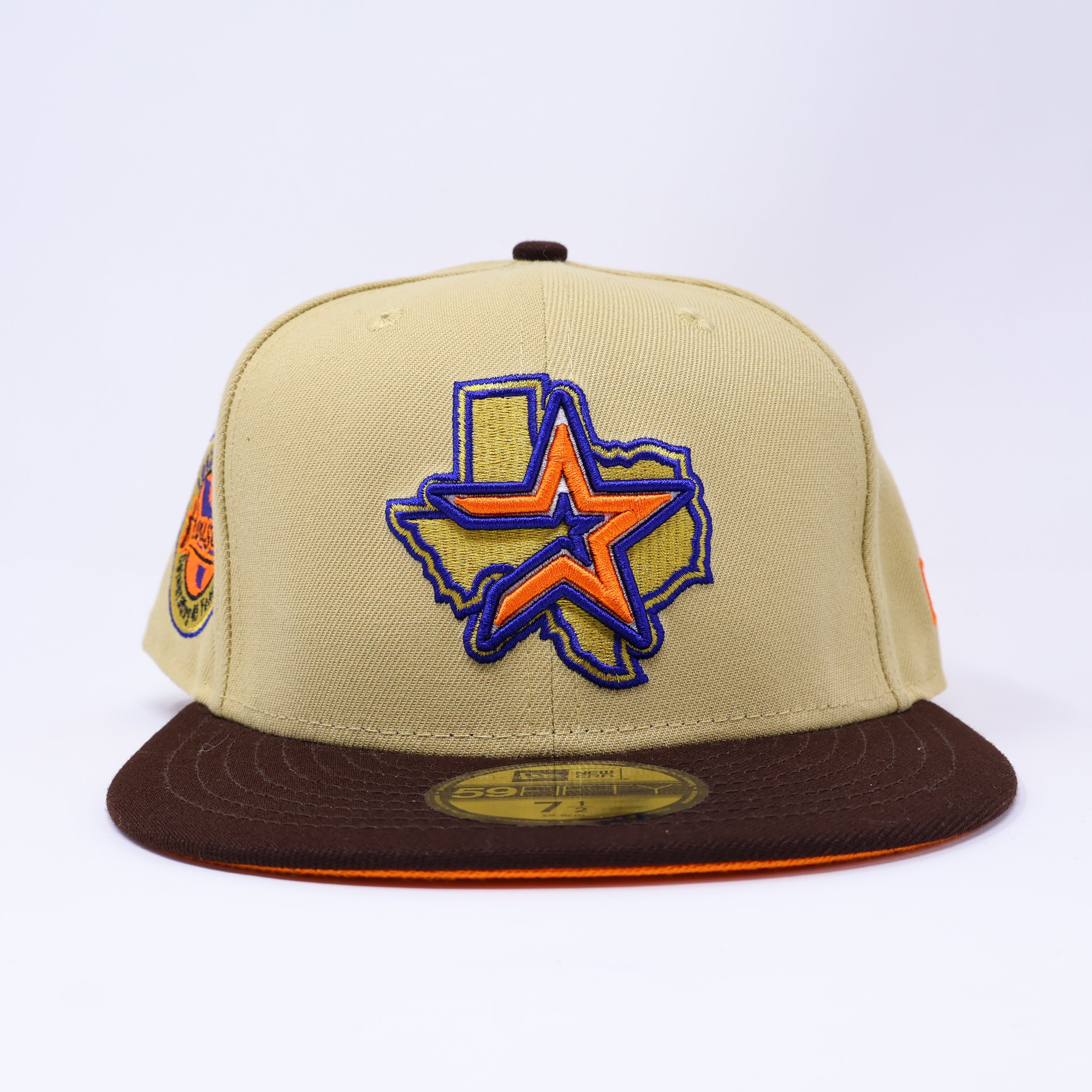Khaki Houston Astros Celebrating 45 Years 59fifty New Era Fitted Hat Cap