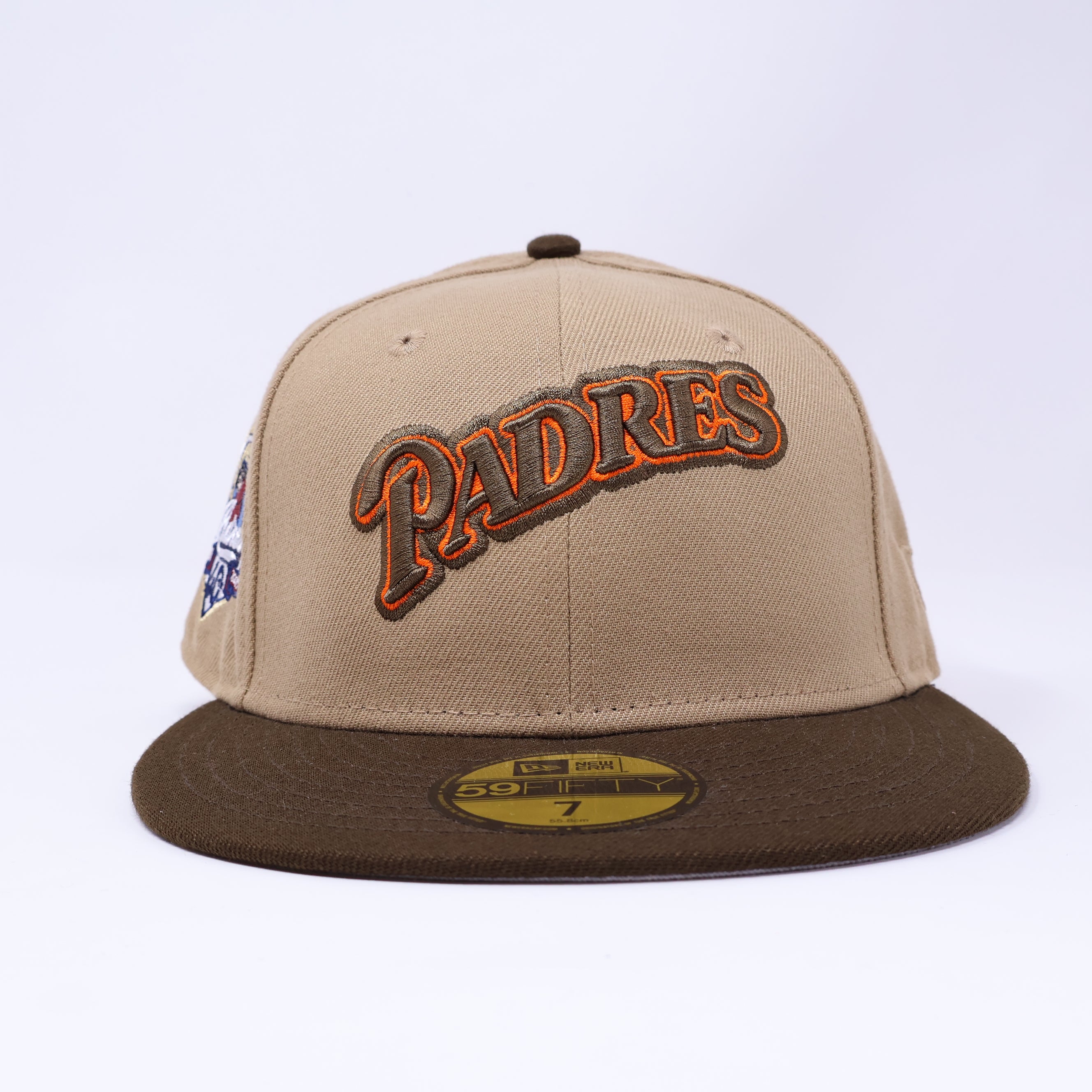 NEW 7 Khaki San Diego Padres 40th Anniversary 59fifty New Era Fitted Hat Cap