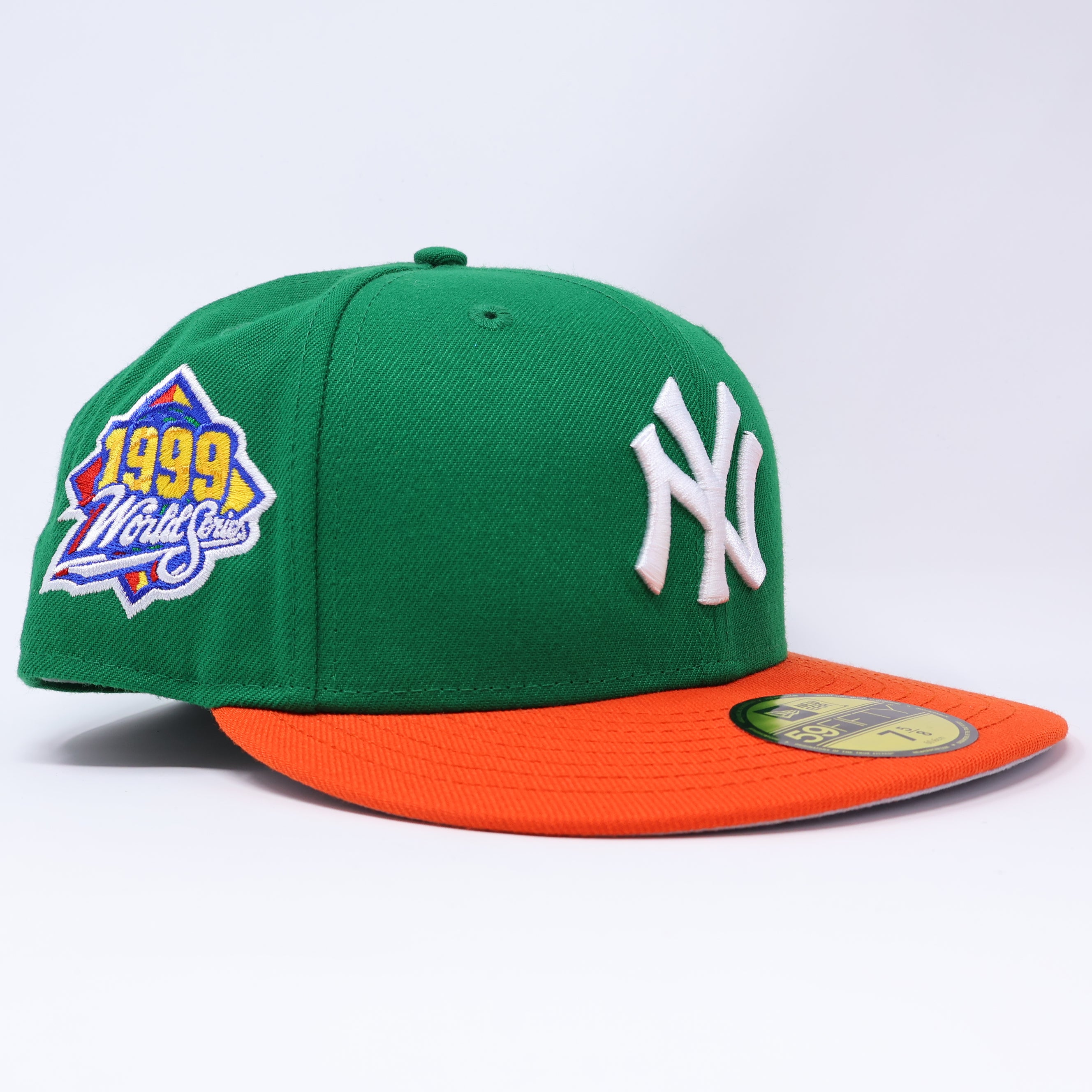 NWT 5/8 Green New York Yankees 1999 World Series 59fifty New Era Fitted Hat Cap