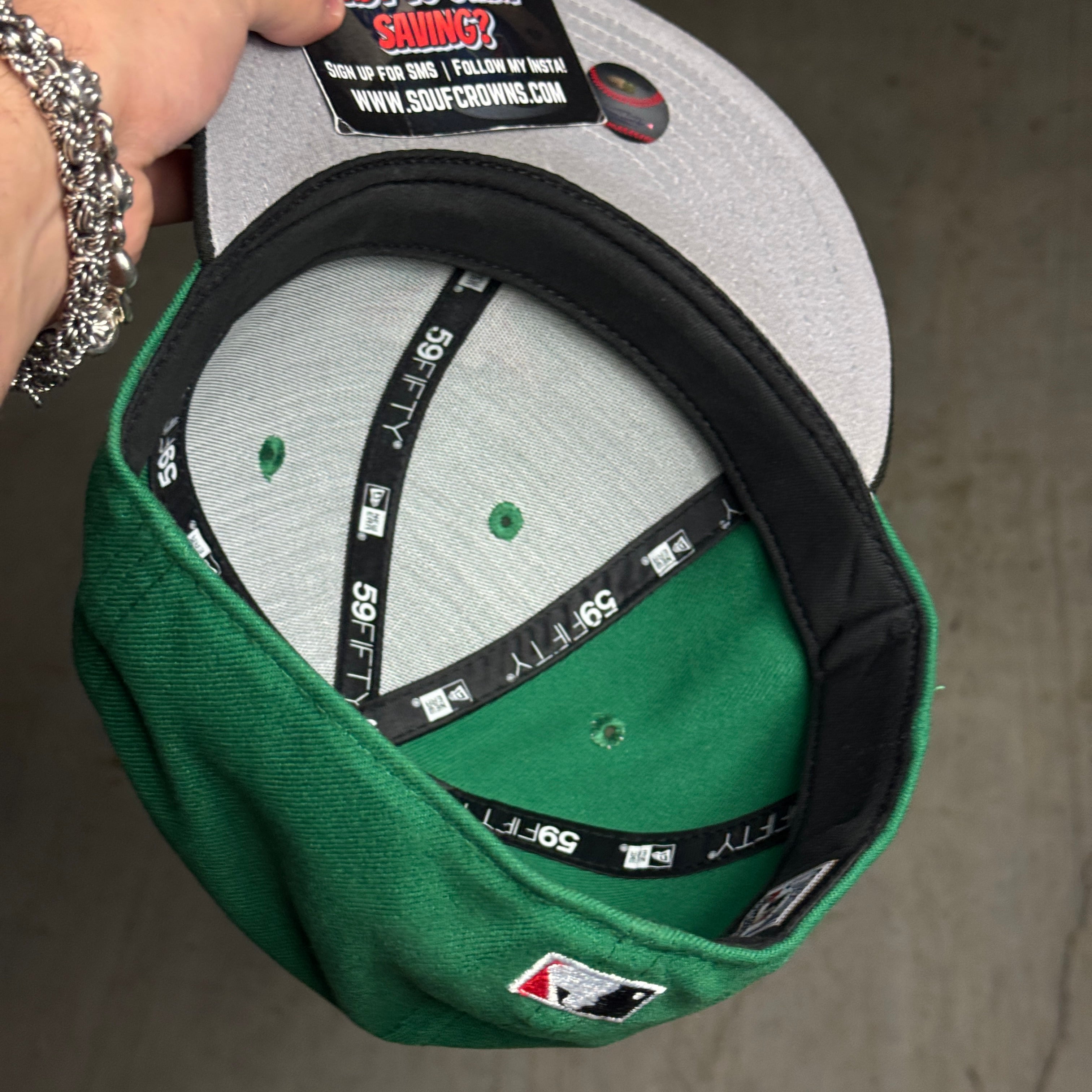 USED 3/4 Green Houston Astros 45th Anniversary 59fifty New Era Fitted Hat Cap