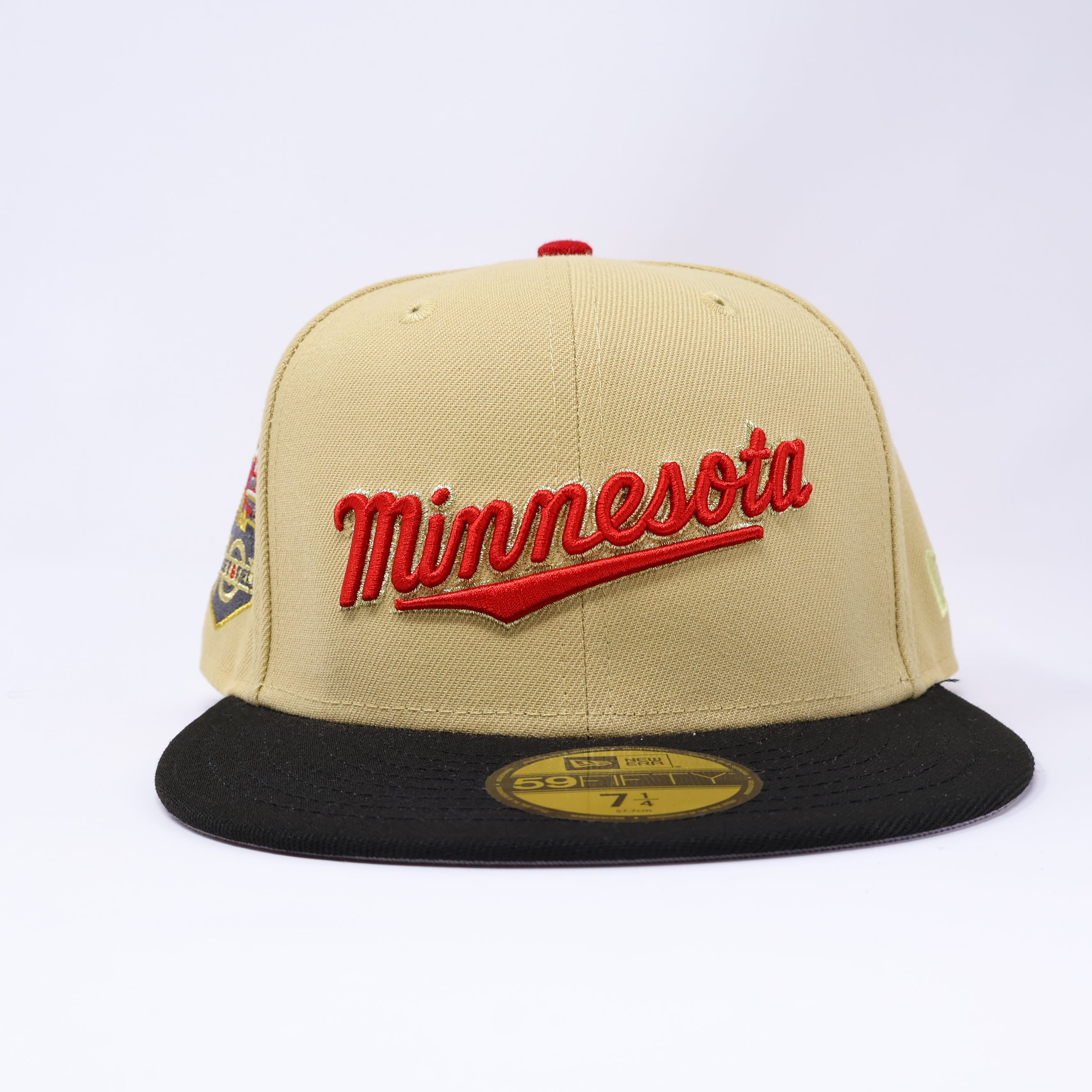 NWT 1/4 Khaki Mionnesota Twins Target Field 59fifty New Era Fitted Hat Cap