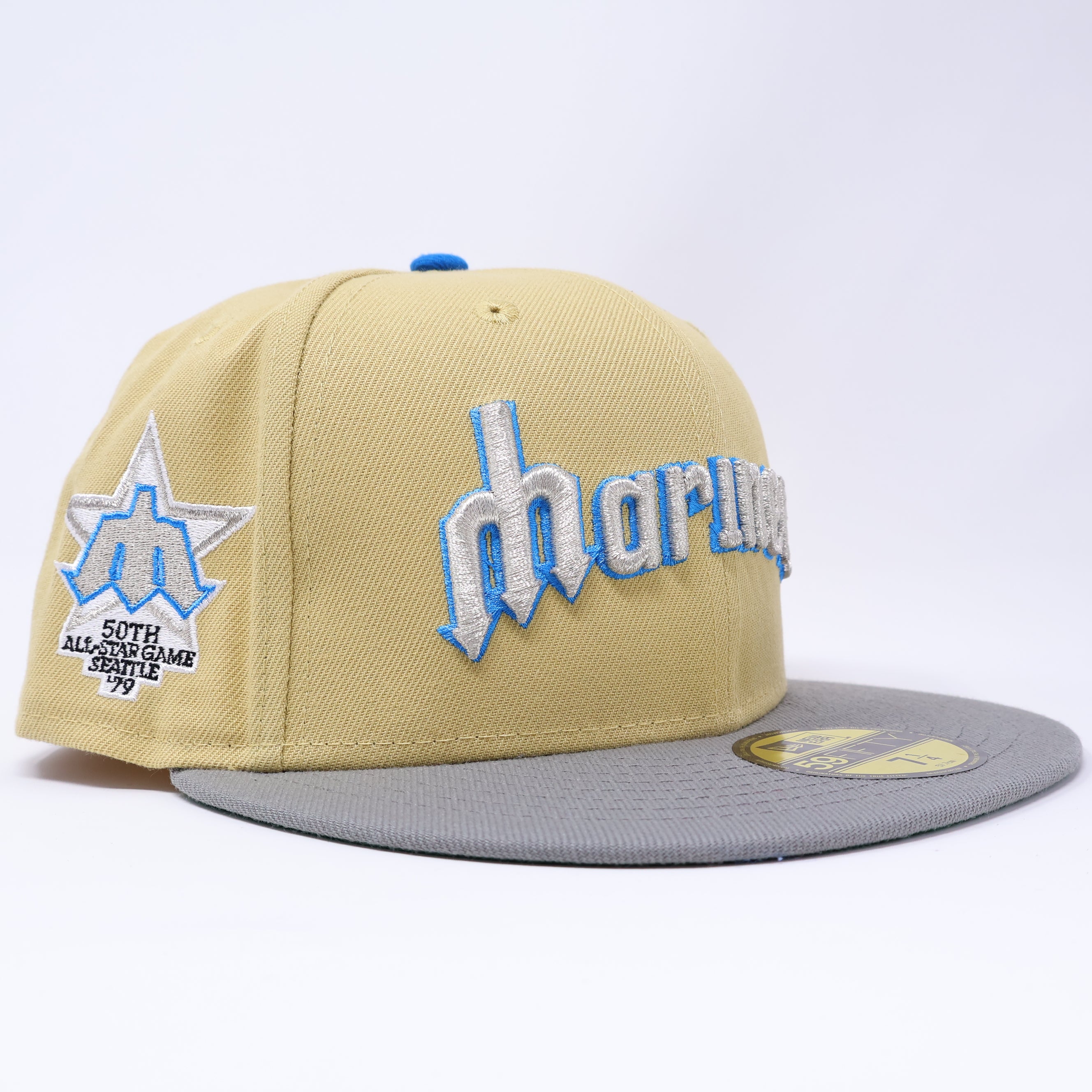 NWT 1/4 Khaki Seattle Mariners 50th All Star Game 59fifty New Era Fitted Hat Cap