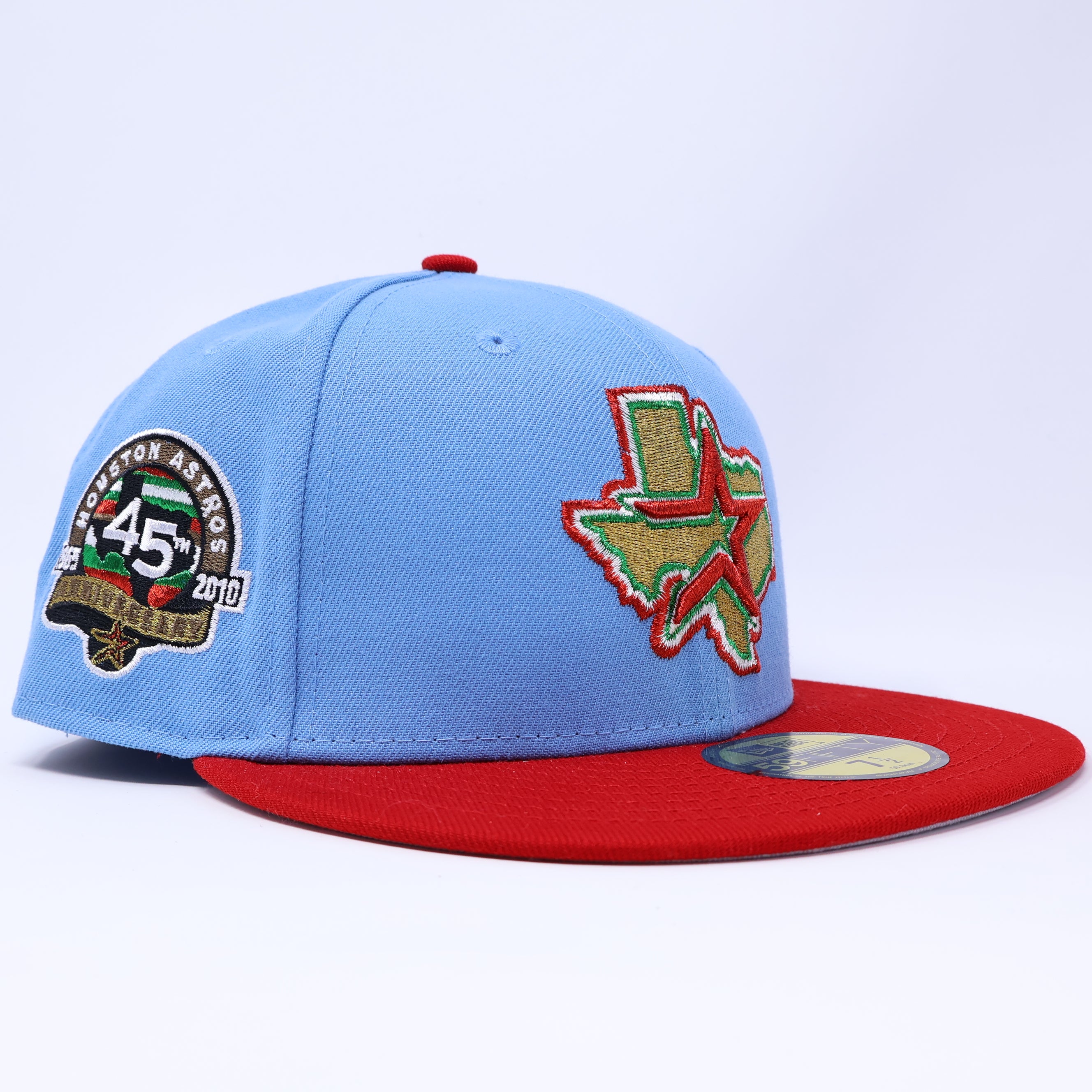 NWT 1/2 Blue Houston Astros 45th Anniversary 59fifty New Era Fitted Hat Cap