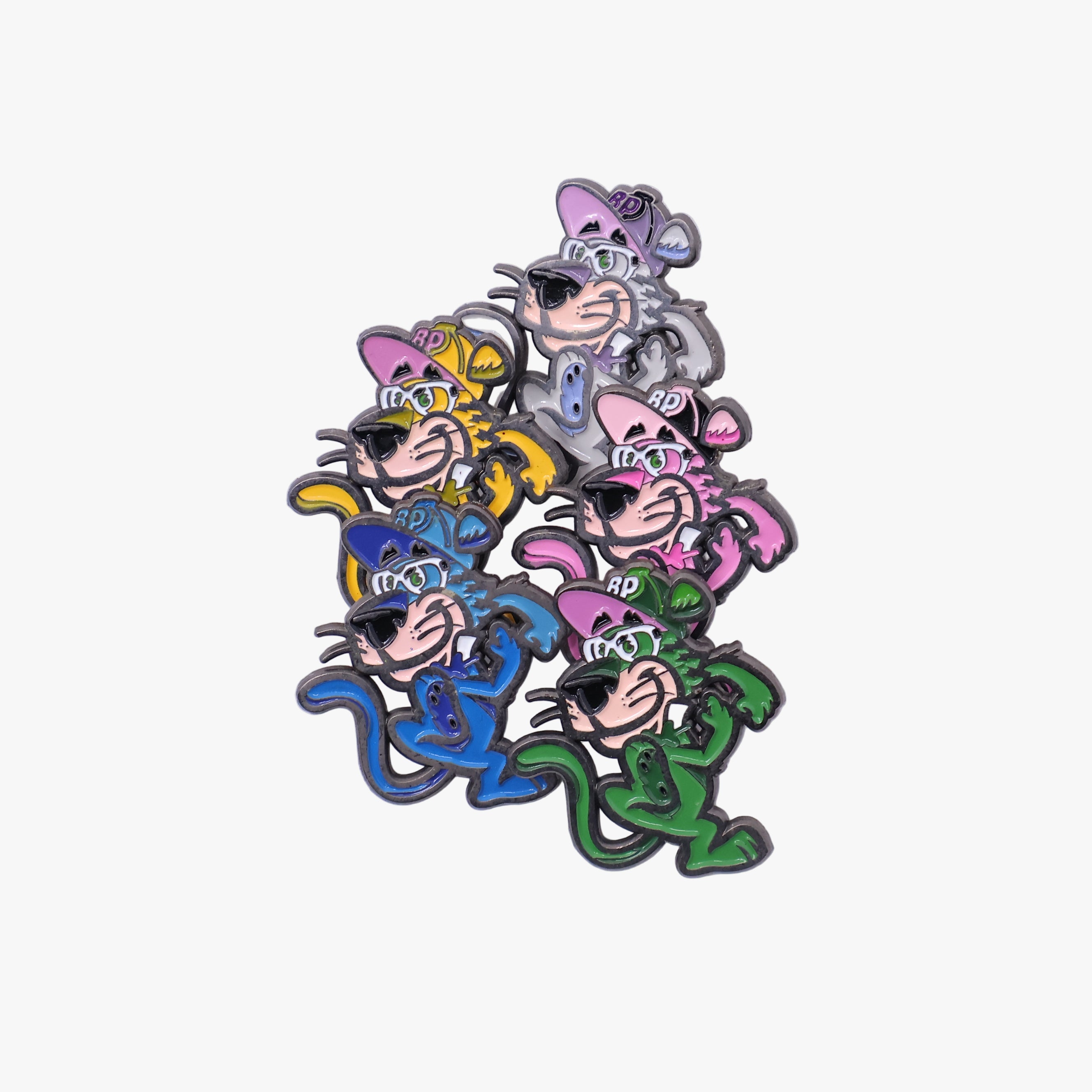 On-the-move Tiger Graphic Pin