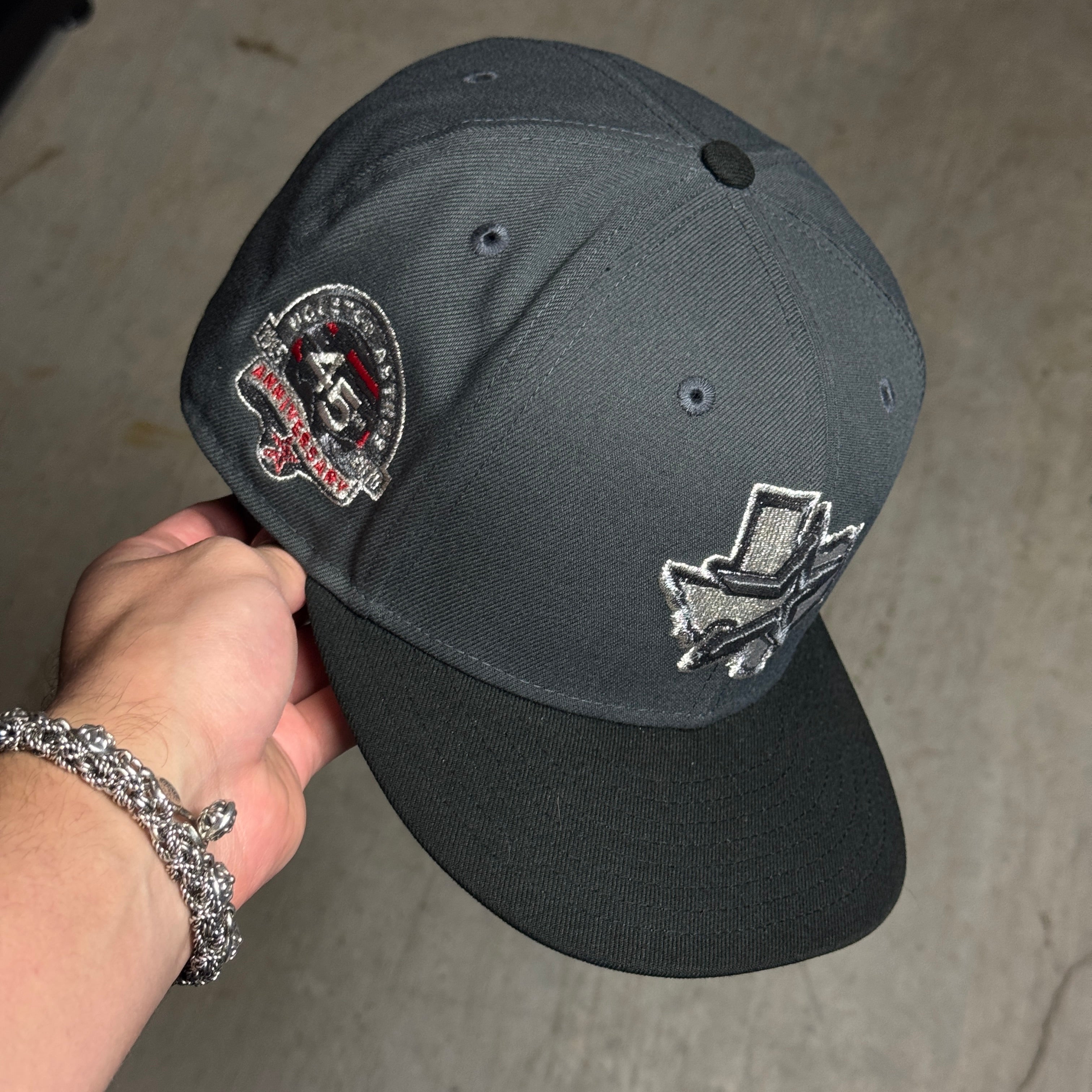 USED 3/4 Gray Houston Astros 45th Anniversary 59fifty New Era Fitted Hat Cap