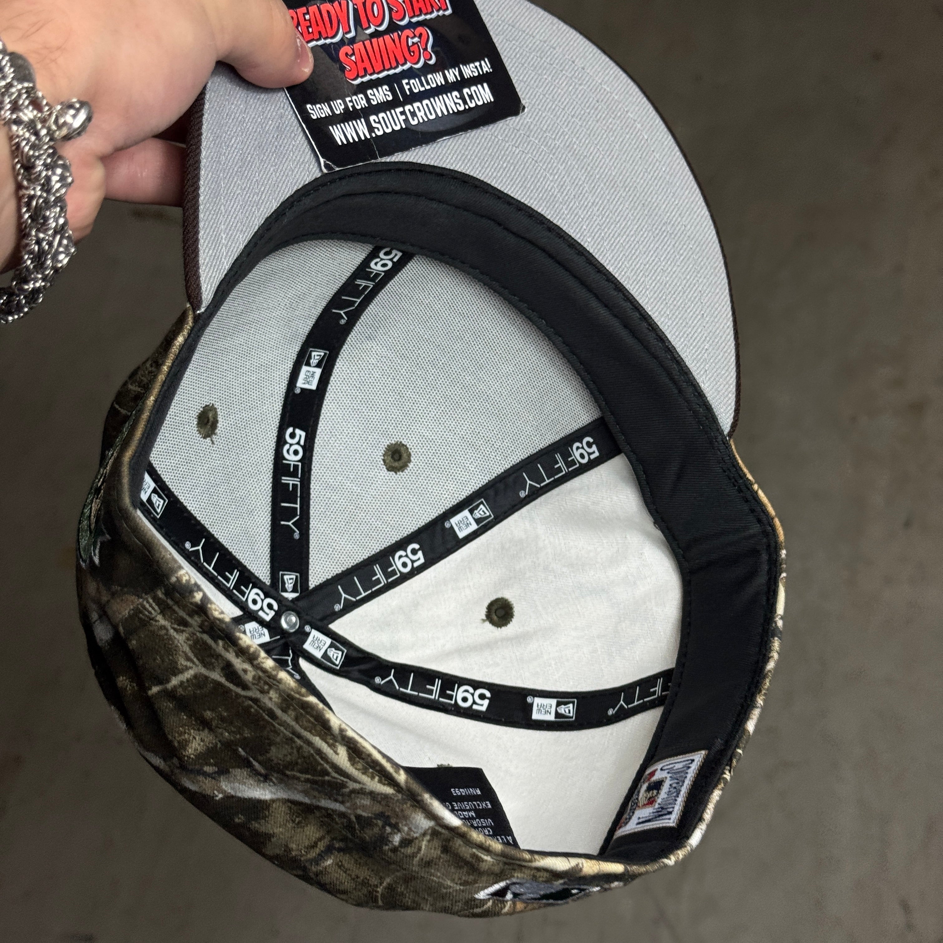 USED 3/4 Realtree Seattle Mariners 30th Anniversary 59fifty New Era Fitted Hat Cap