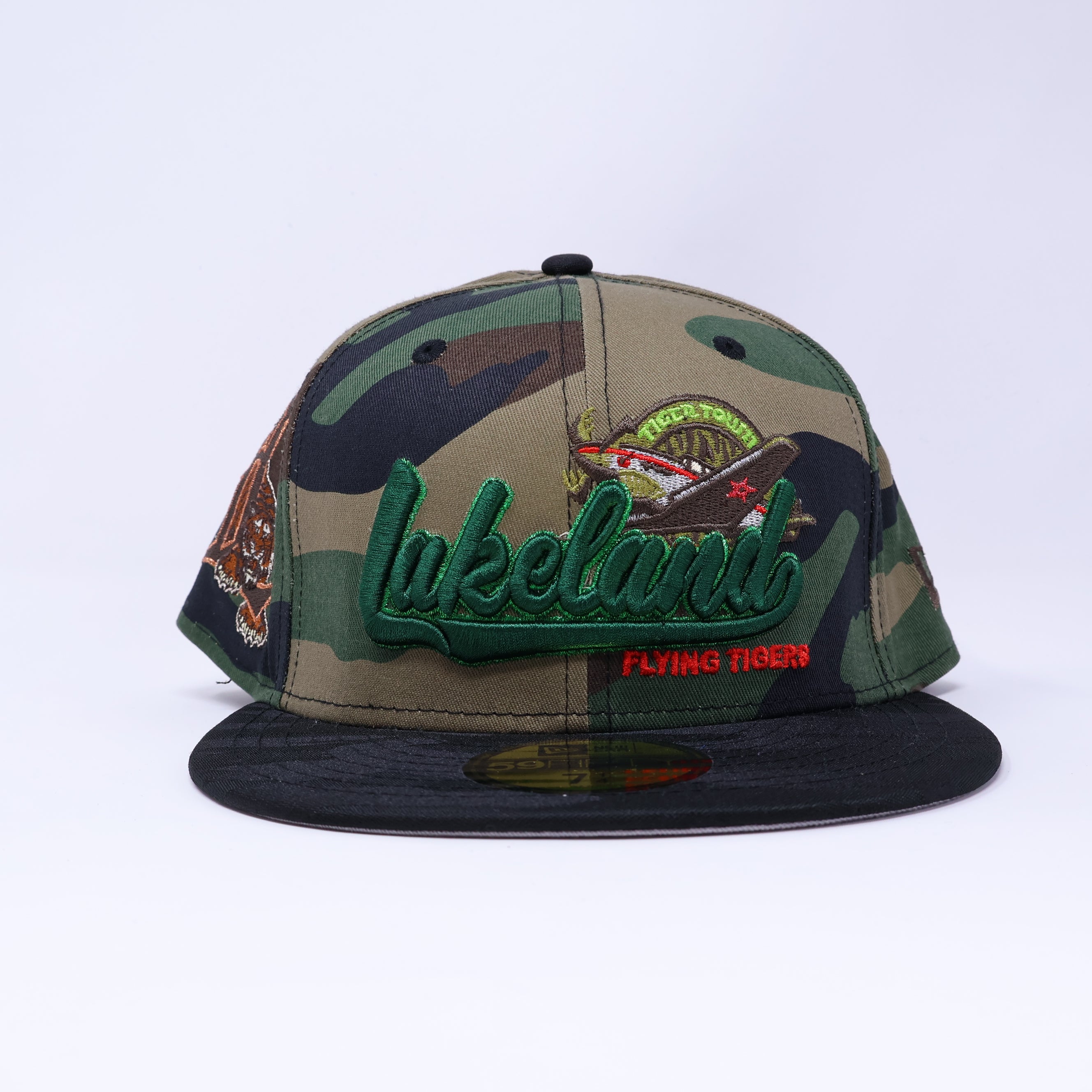 NWT 1/4 Lakeland Flying Tigers Detroit 59fifty New Era Fitted Hat Cap