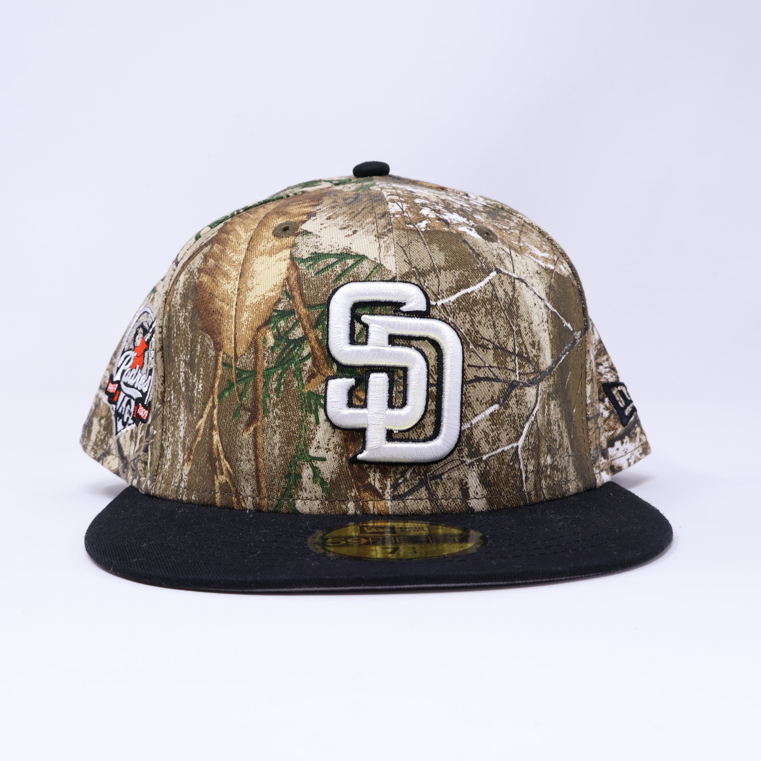NWT 3/4 Realtree San Diego Padres 40th Anniversary 59fifty New Era Fitted Hat Cap
