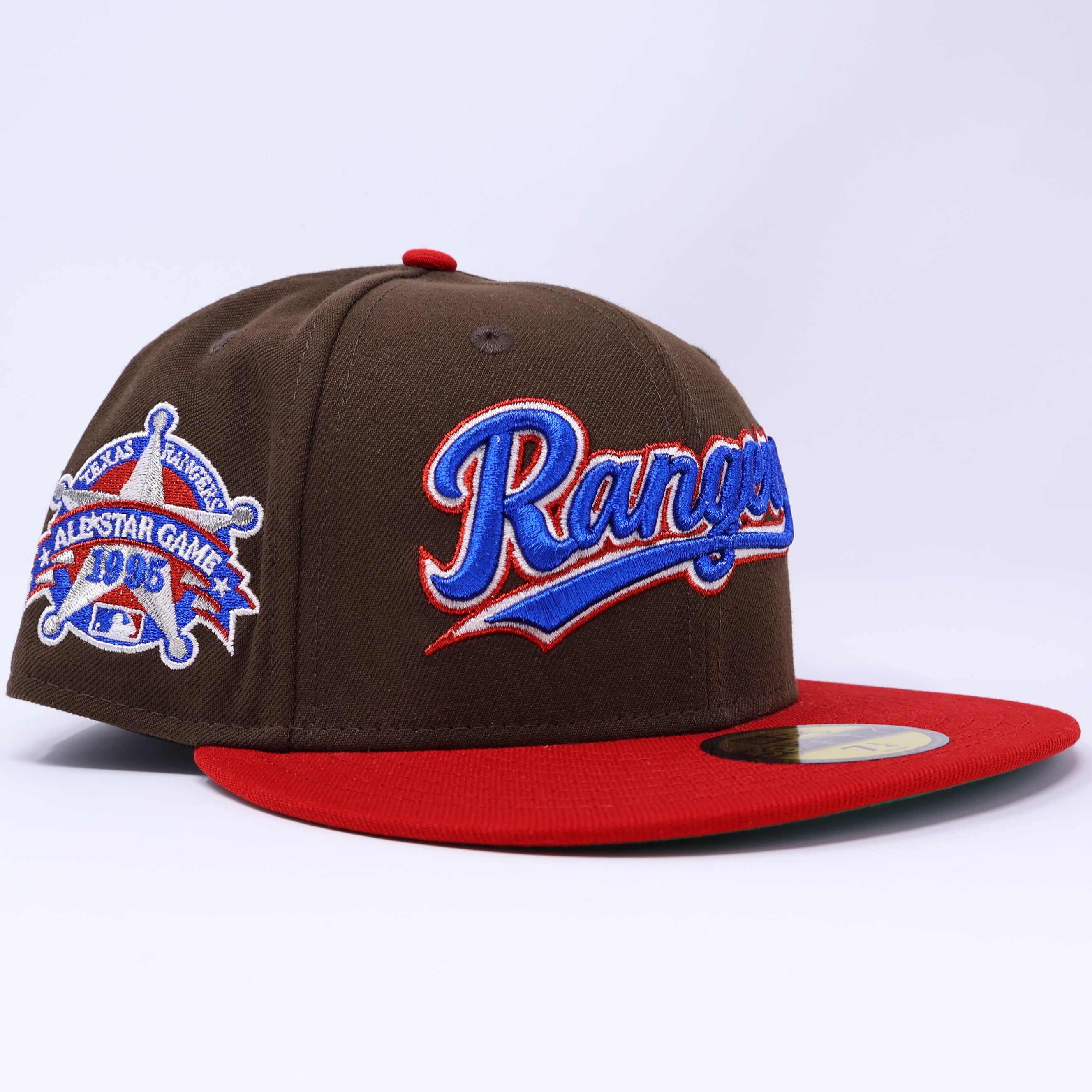 NWT 1/4 Brown Dallas Texas Rangers 1995 All Star Game 59fifty New Era Fitted Hat Cap
