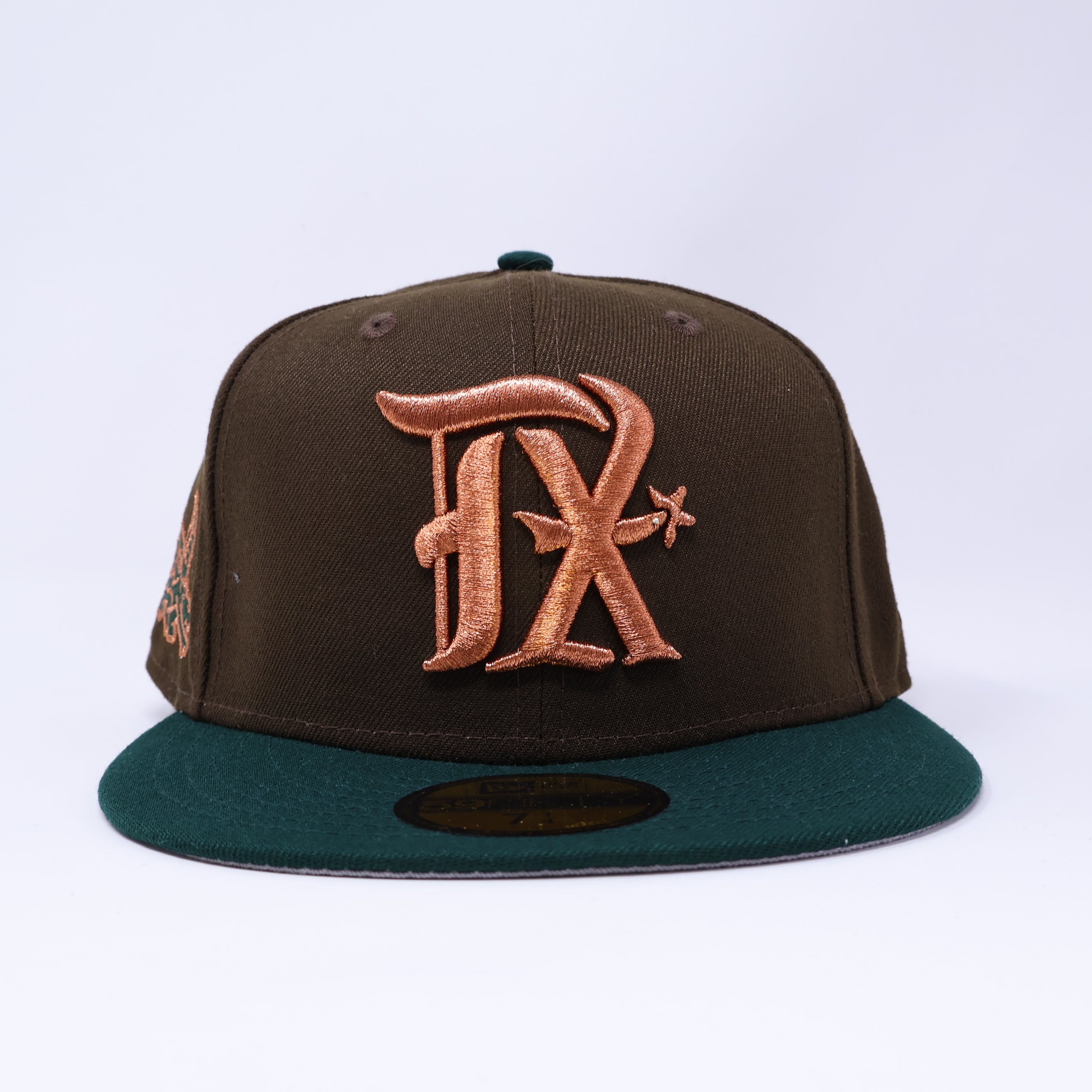 NWT 1/4 Brown Dallas Texas Rangers Peagle 59fifty New Era Fitted Hat Cap