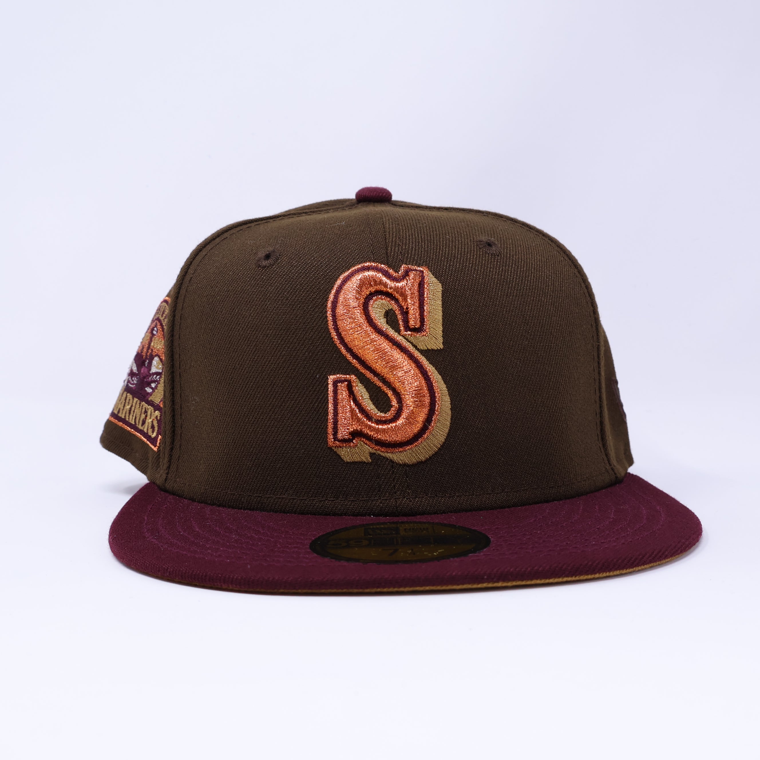 NWT 1/4 Brown Seattle Mariners 30th Anniversary 59fifty New Era Fitted Hat Cap