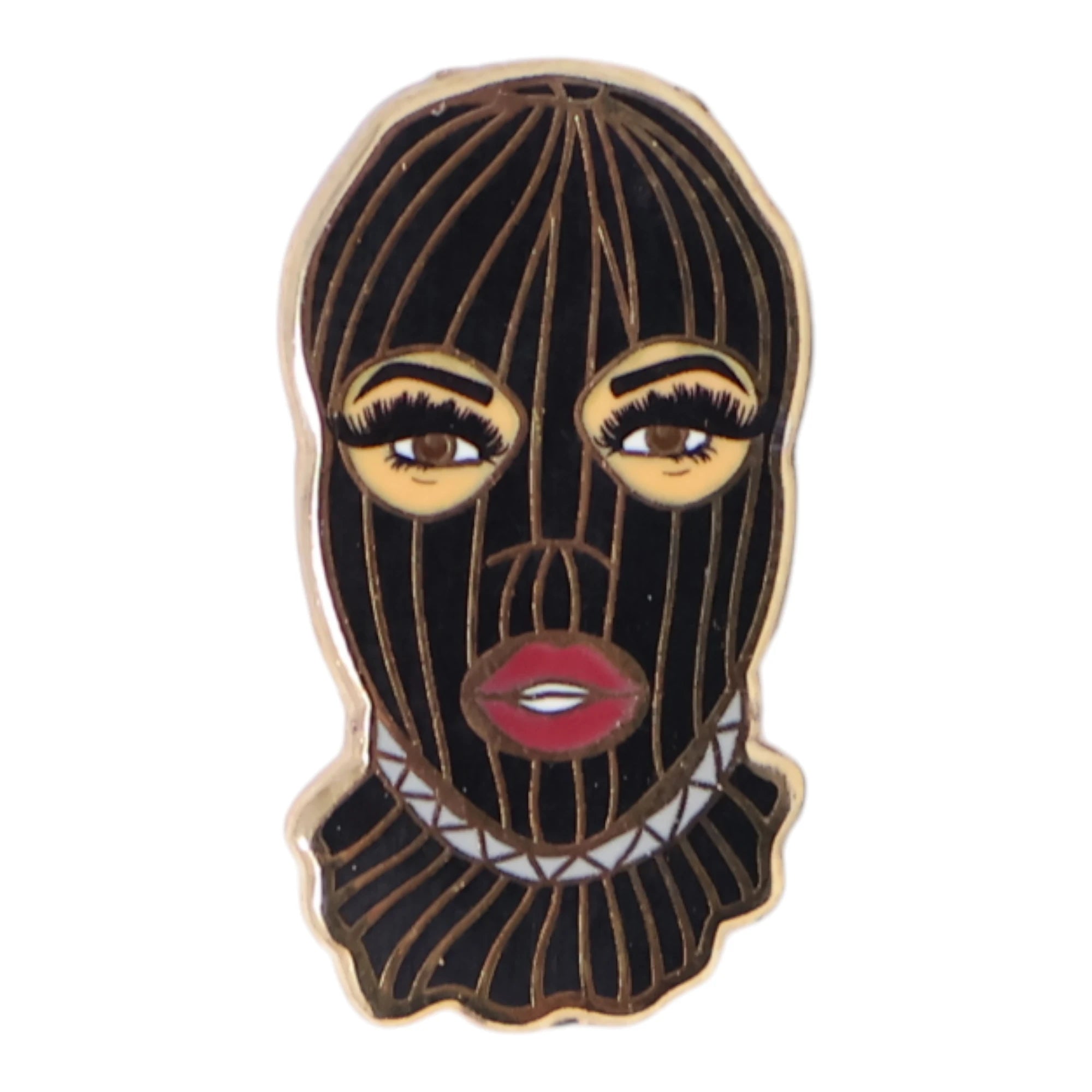 Masked Girl Graphic Pin
