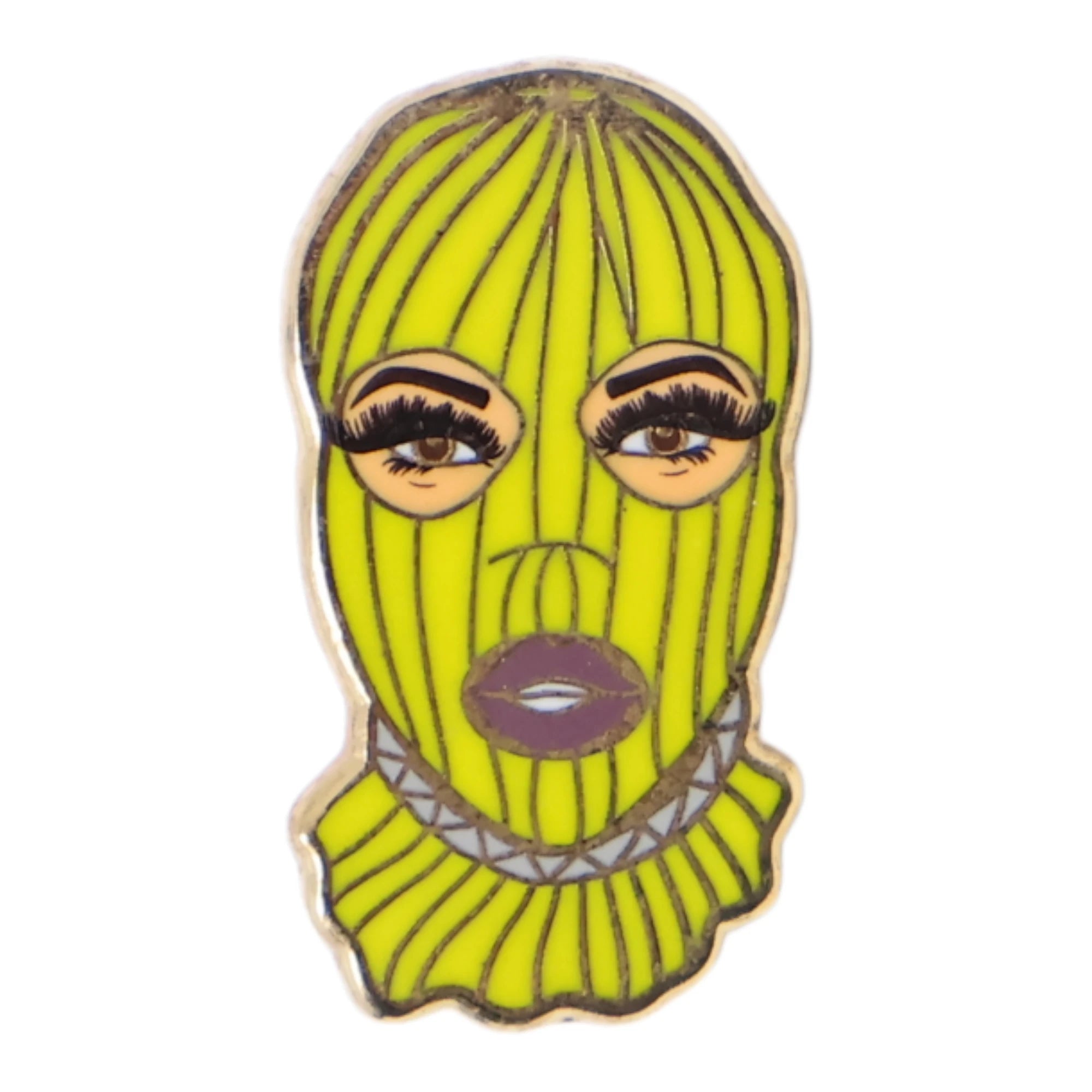 Masked Girl Graphic Pin