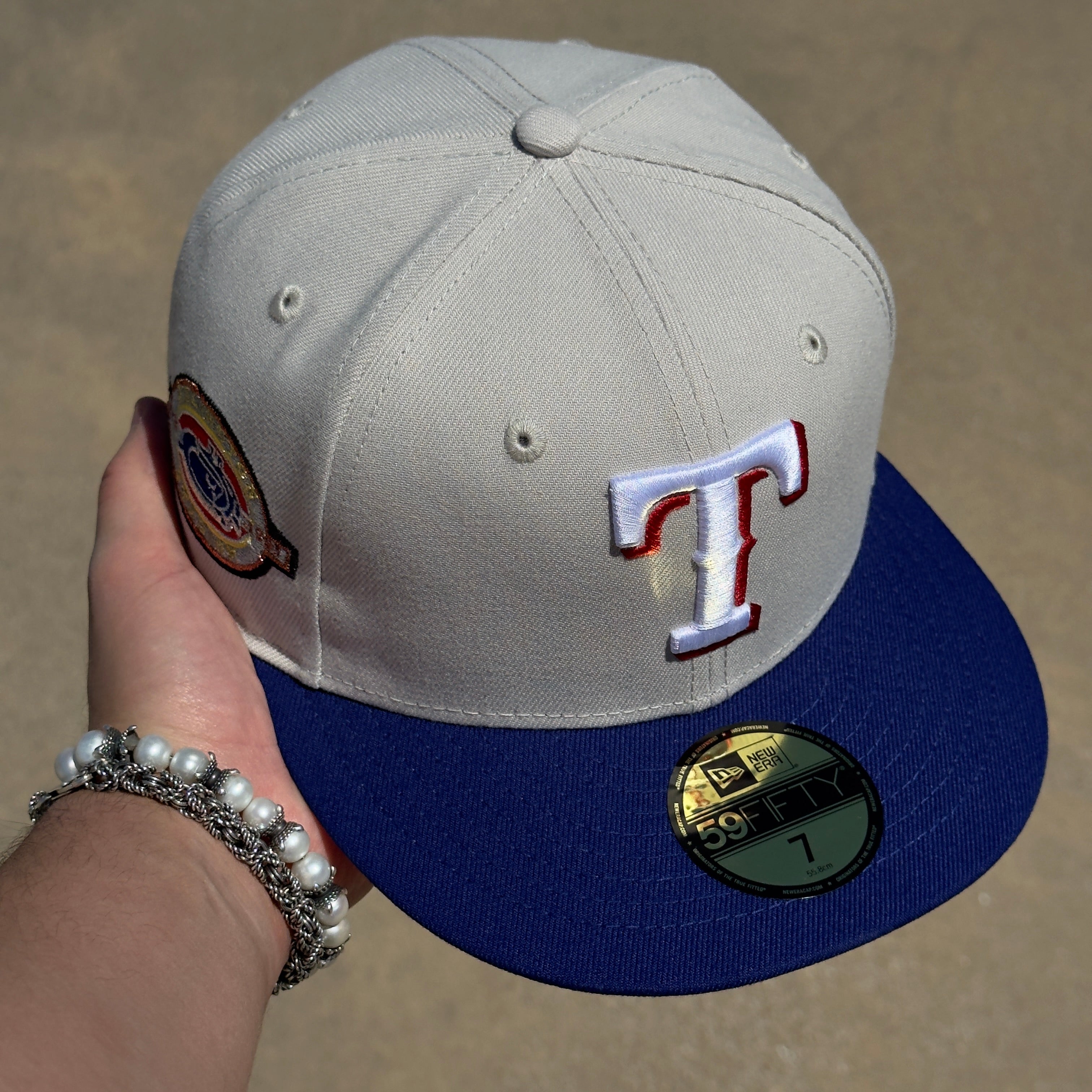 Texas Rangers Arlington Stadium New Era Exclusive Size 7 3/8 Fitted Hat deals NWT